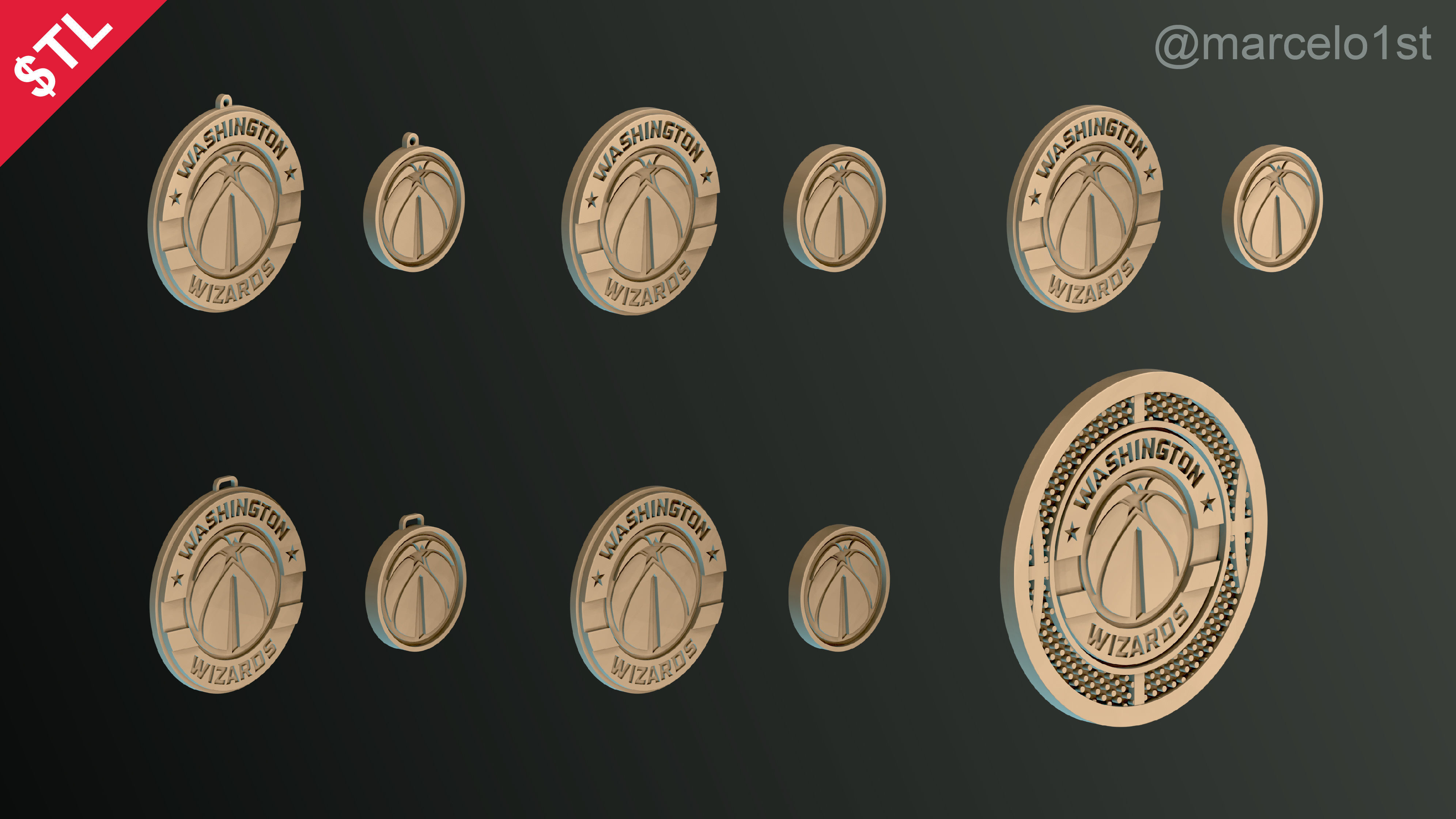 NBA SOUTHEAST - Washington Wizards Pack 3D print model_33