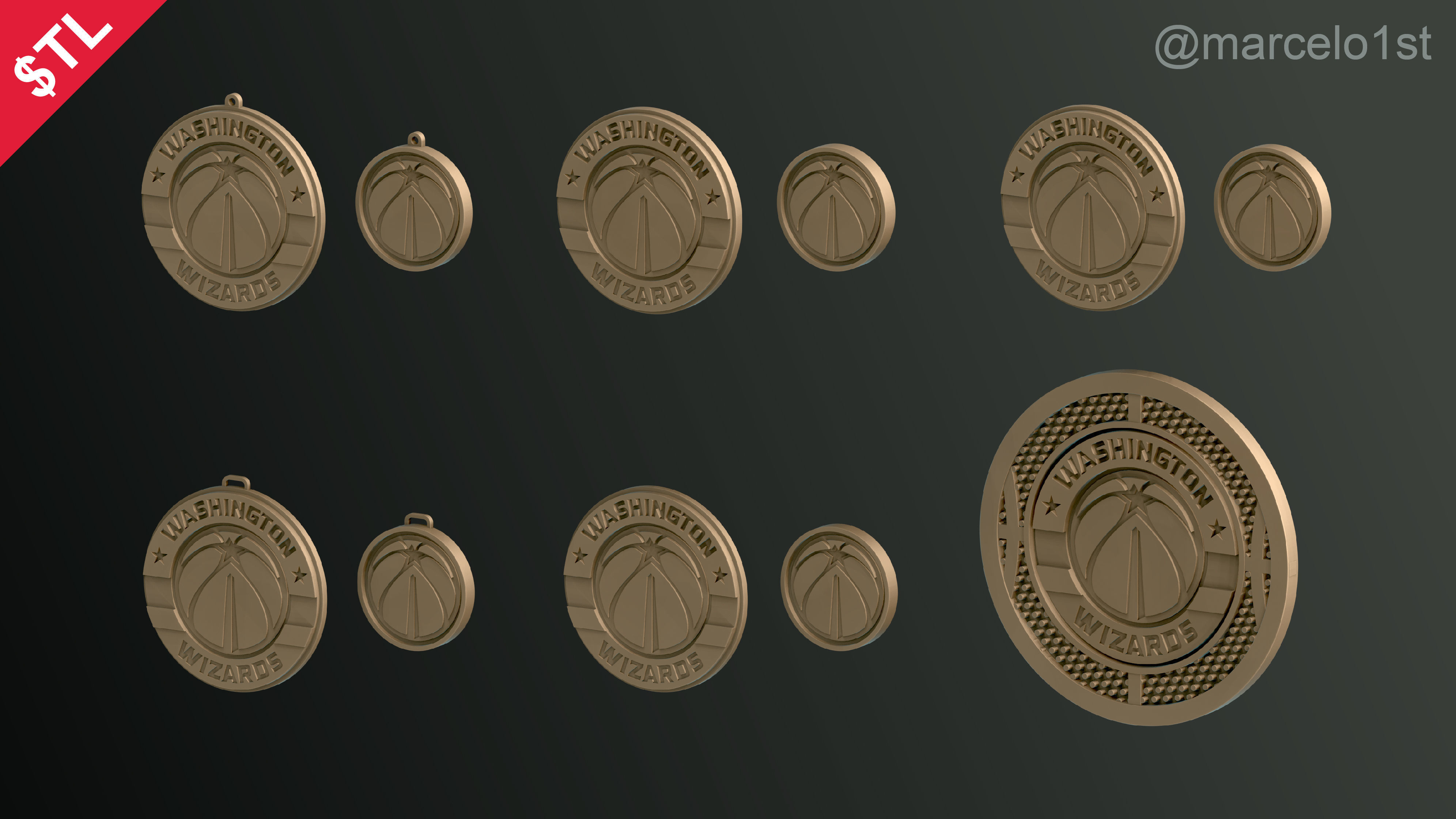 NBA SOUTHEAST - Washington Wizards Pack 3D print model_10