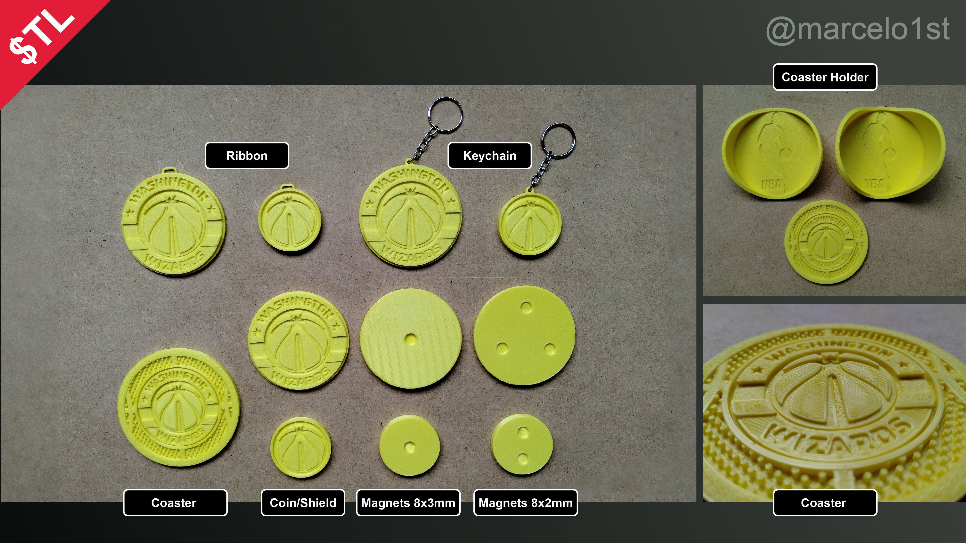 NBA SOUTHEAST - Washington Wizards Pack 3D print model_1