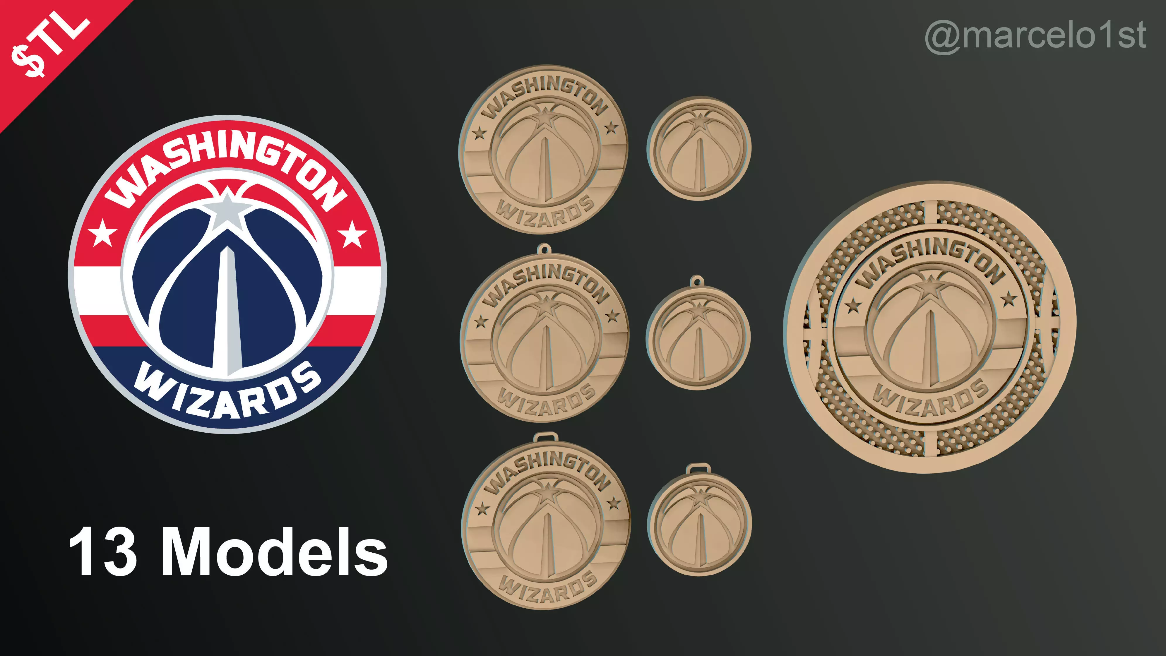 NBA SOUTHEAST - Washington Wizards Pack 3D print model_0