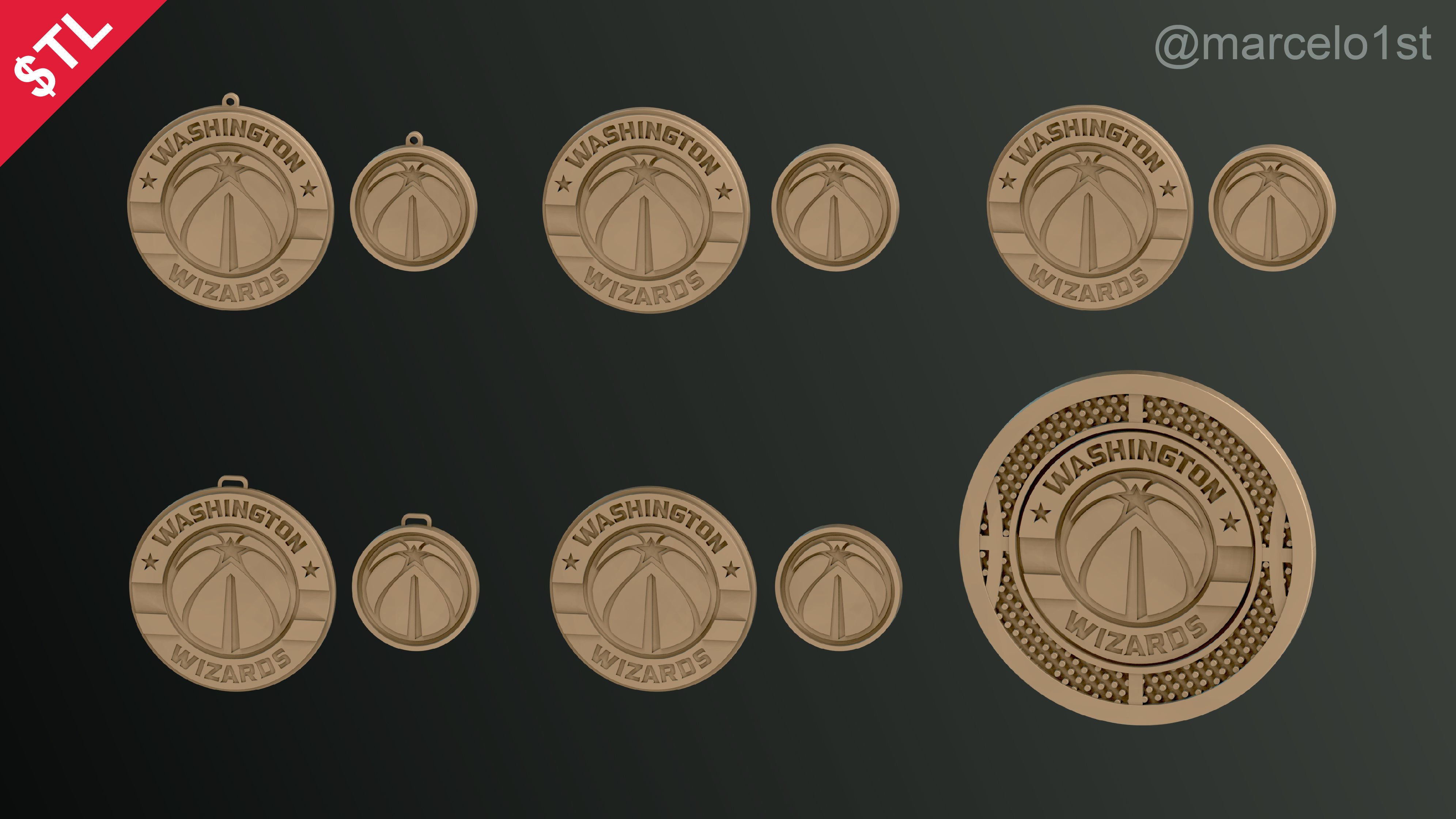 NBA SOUTHEAST - Washington Wizards Pack 3D print model_7