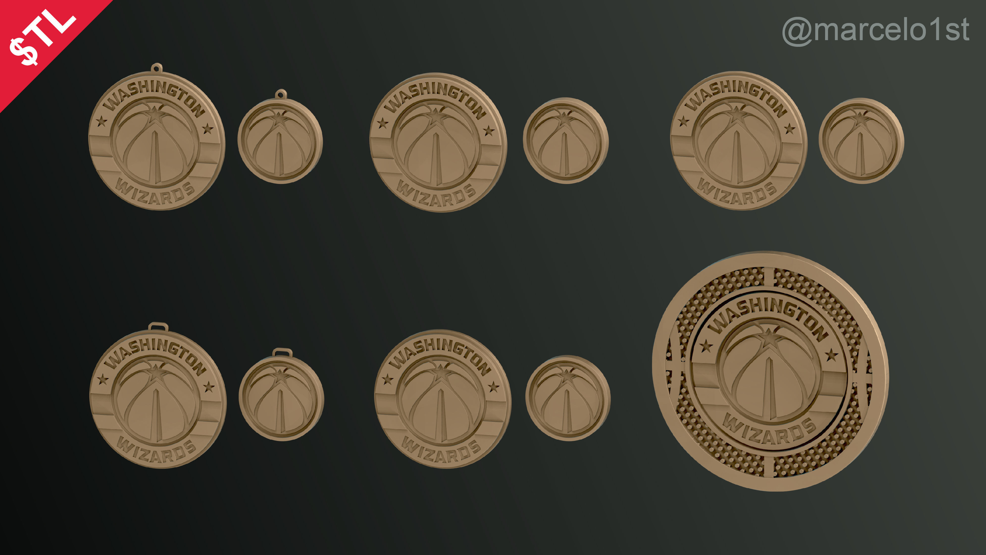NBA SOUTHEAST - Washington Wizards Pack 3D print model_8