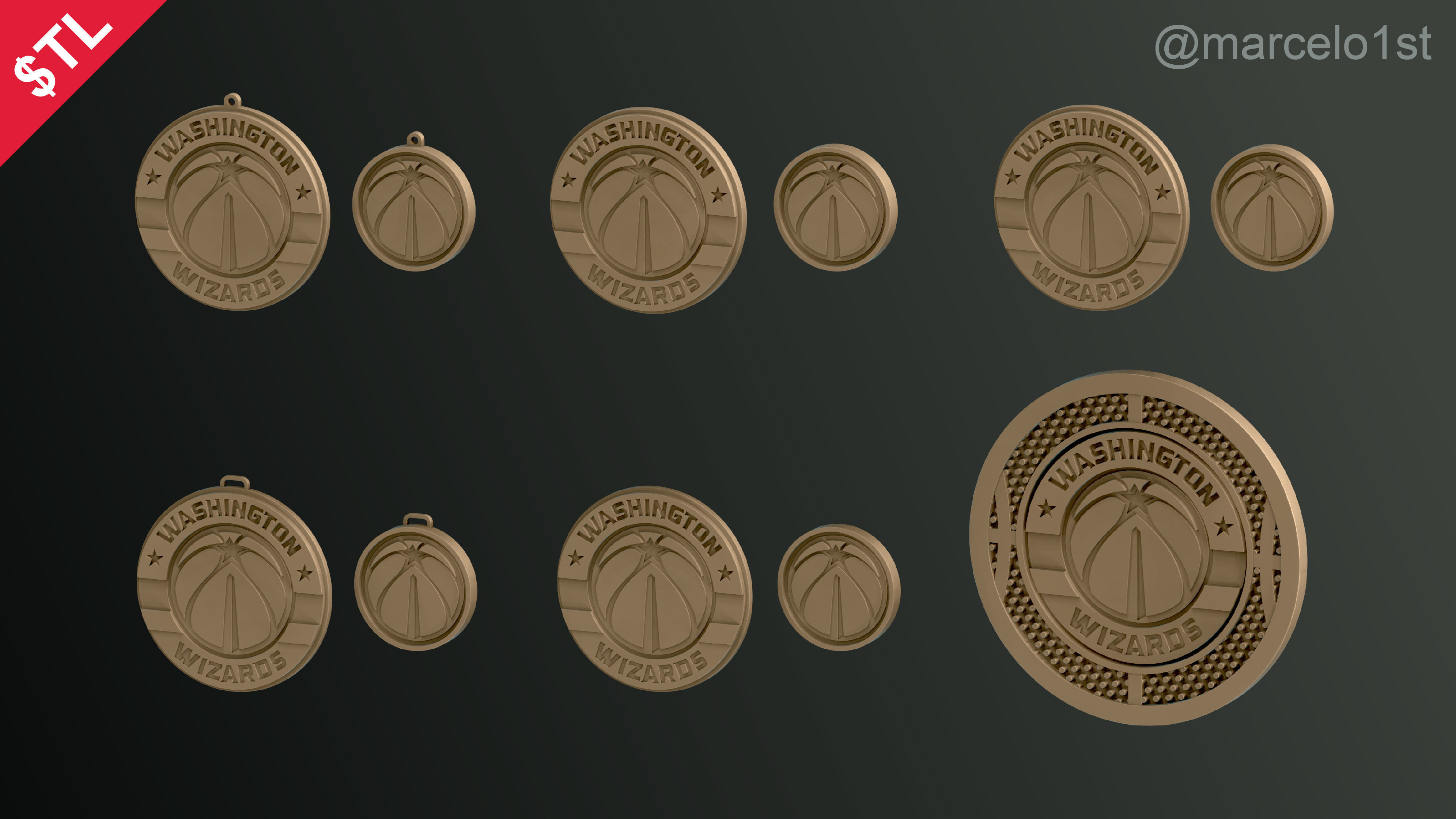 NBA SOUTHEAST - Washington Wizards Pack 3D print model_9
