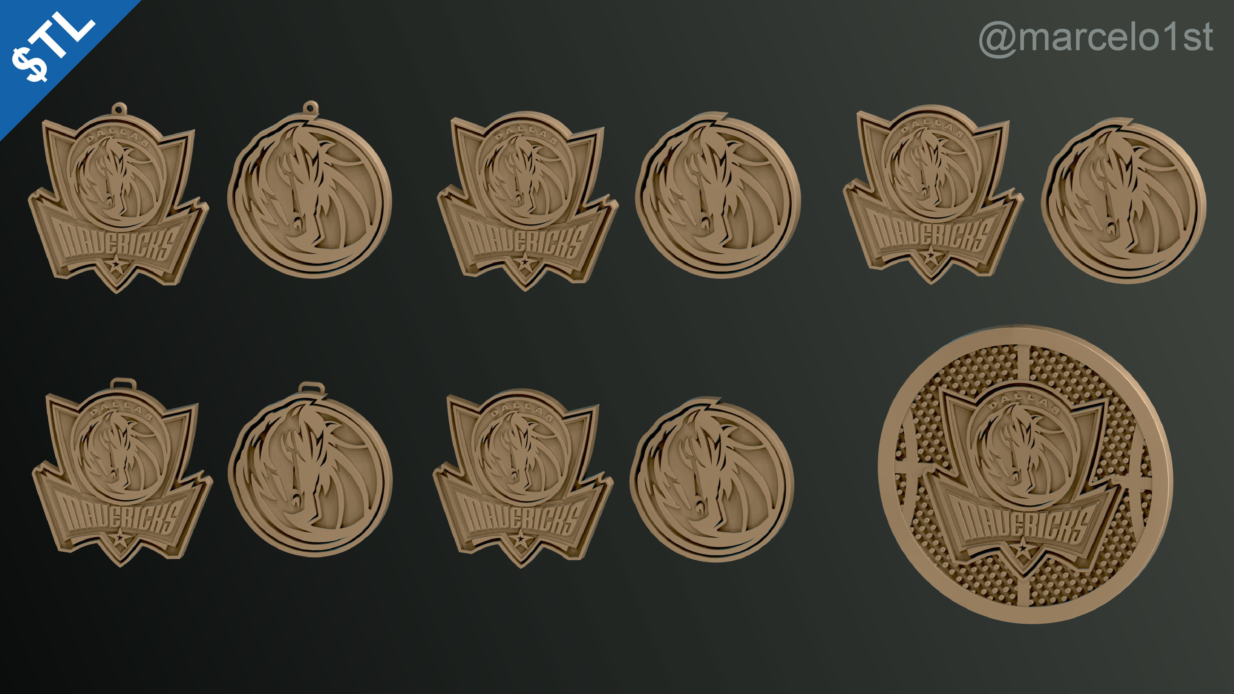NBA SOUTHWEST - Dallas Mavericks Pack 3D print model_8