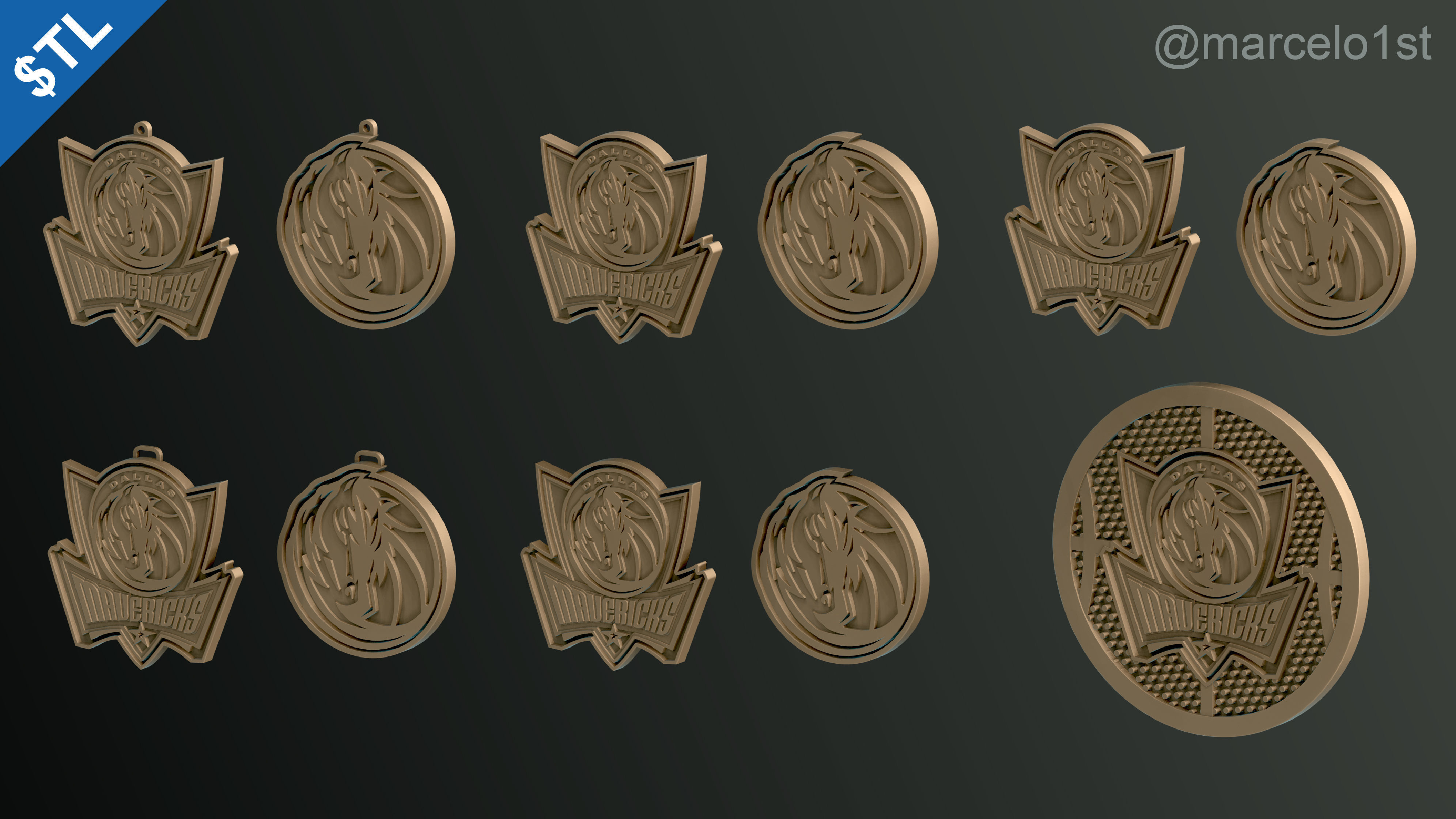 NBA SOUTHWEST - Dallas Mavericks Pack 3D print model_10