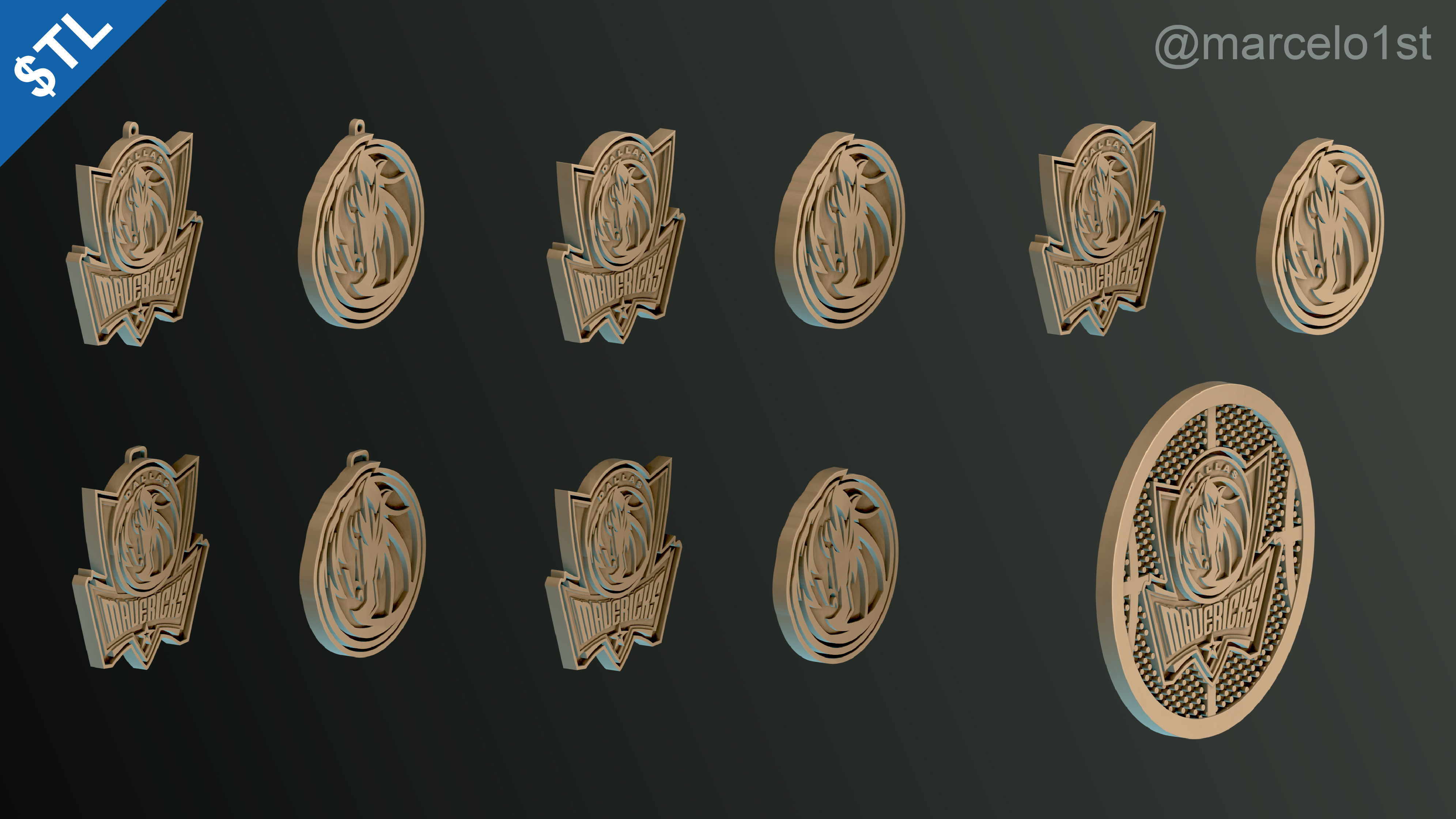 NBA SOUTHWEST - Dallas Mavericks Pack 3D print model_32