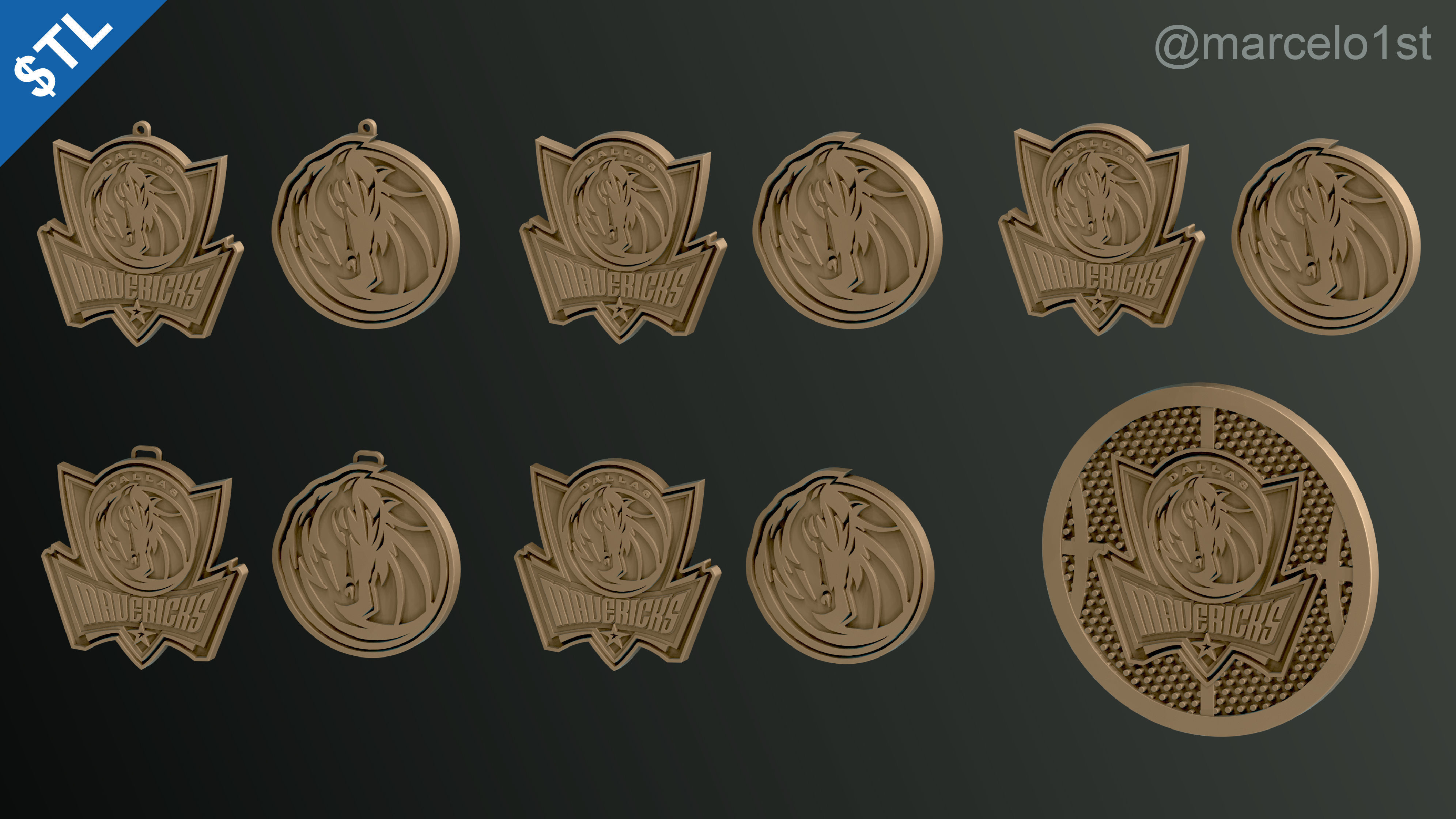 NBA SOUTHWEST - Dallas Mavericks Pack 3D print model_9