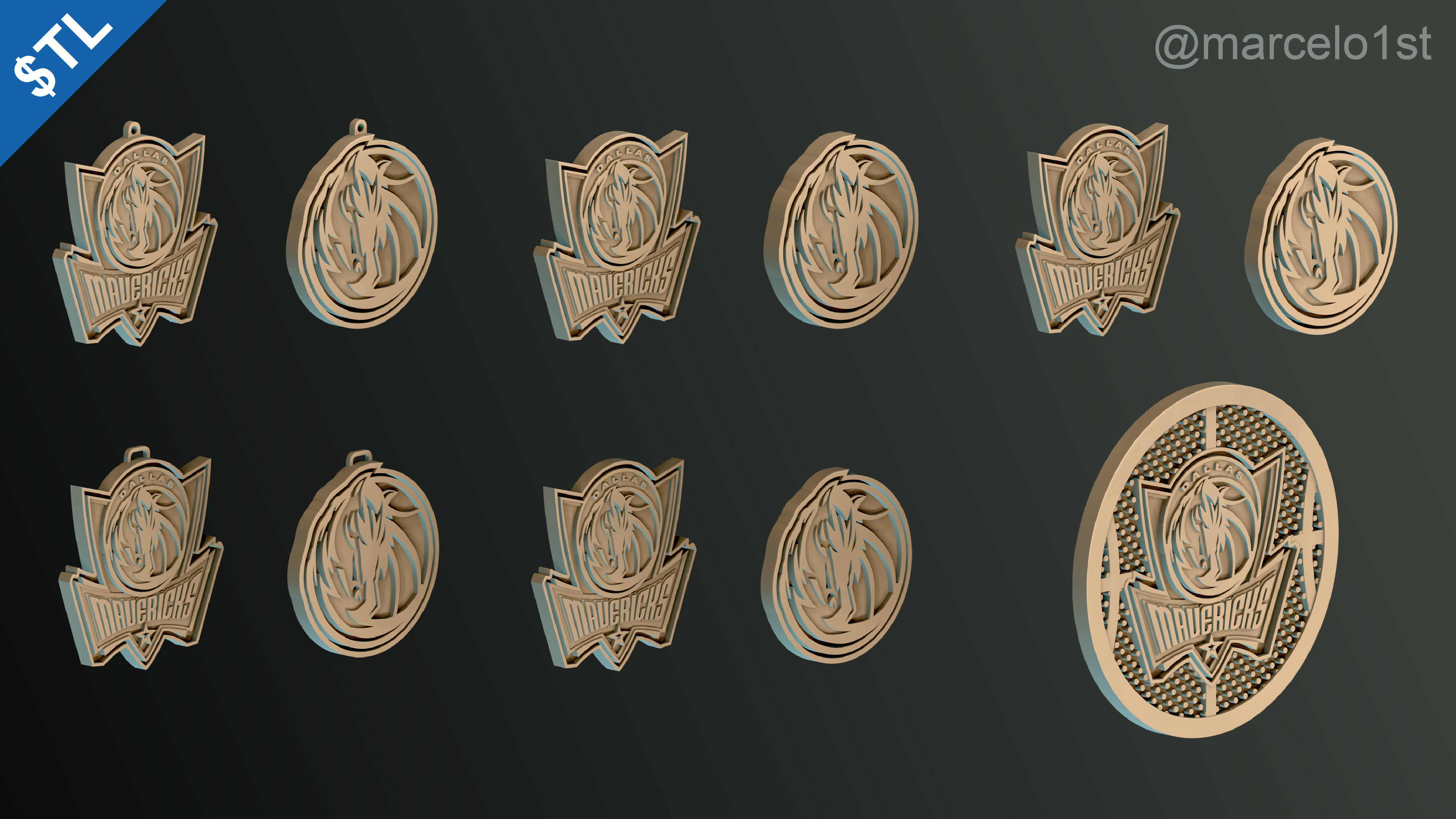 NBA SOUTHWEST - Dallas Mavericks Pack 3D print model_33