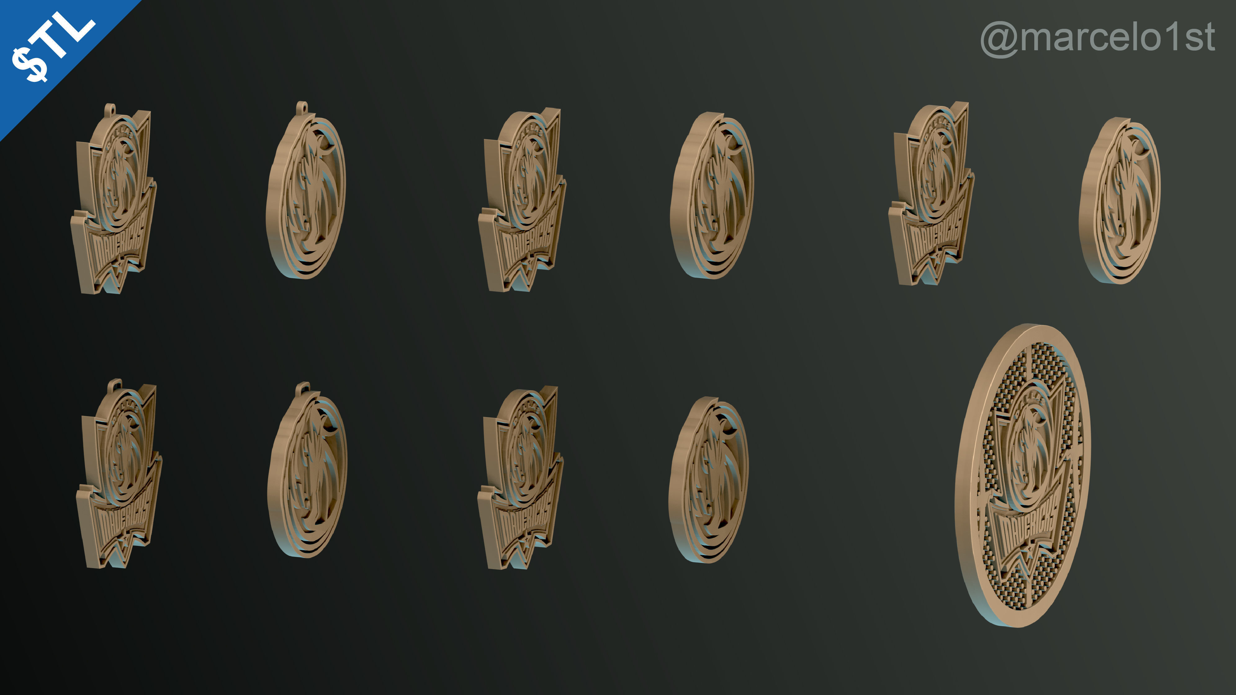 NBA SOUTHWEST - Dallas Mavericks Pack 3D print model_31