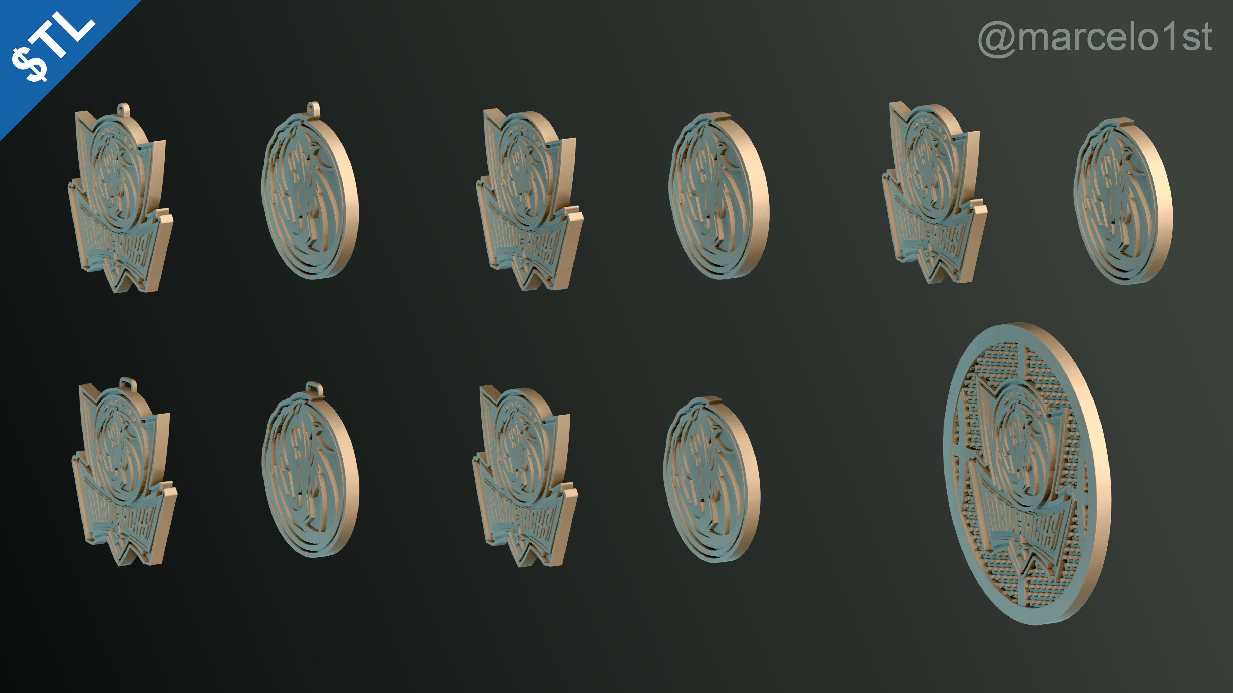NBA SOUTHWEST - Dallas Mavericks Pack 3D print model_13