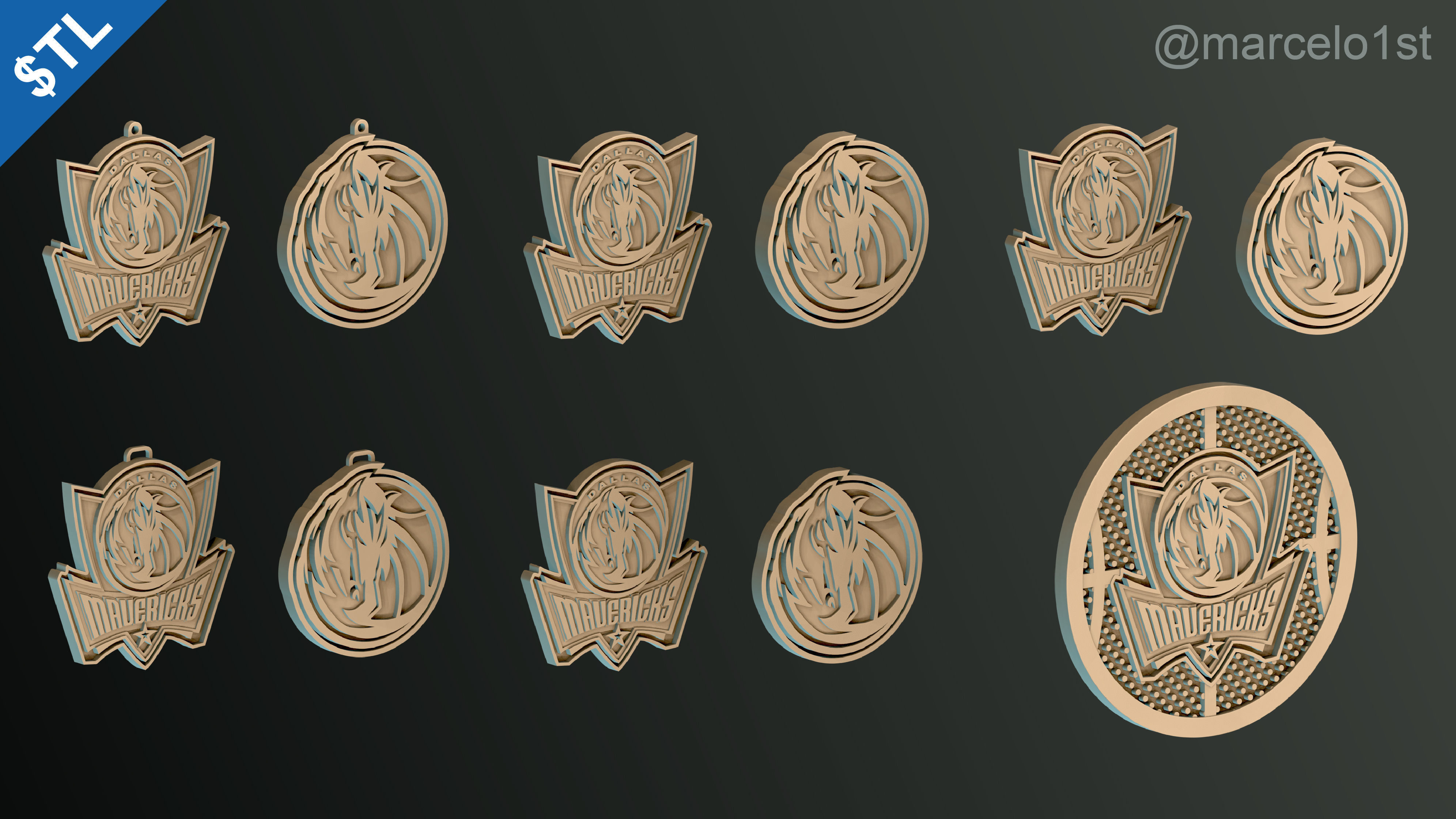 NBA SOUTHWEST - Dallas Mavericks Pack 3D print model_34