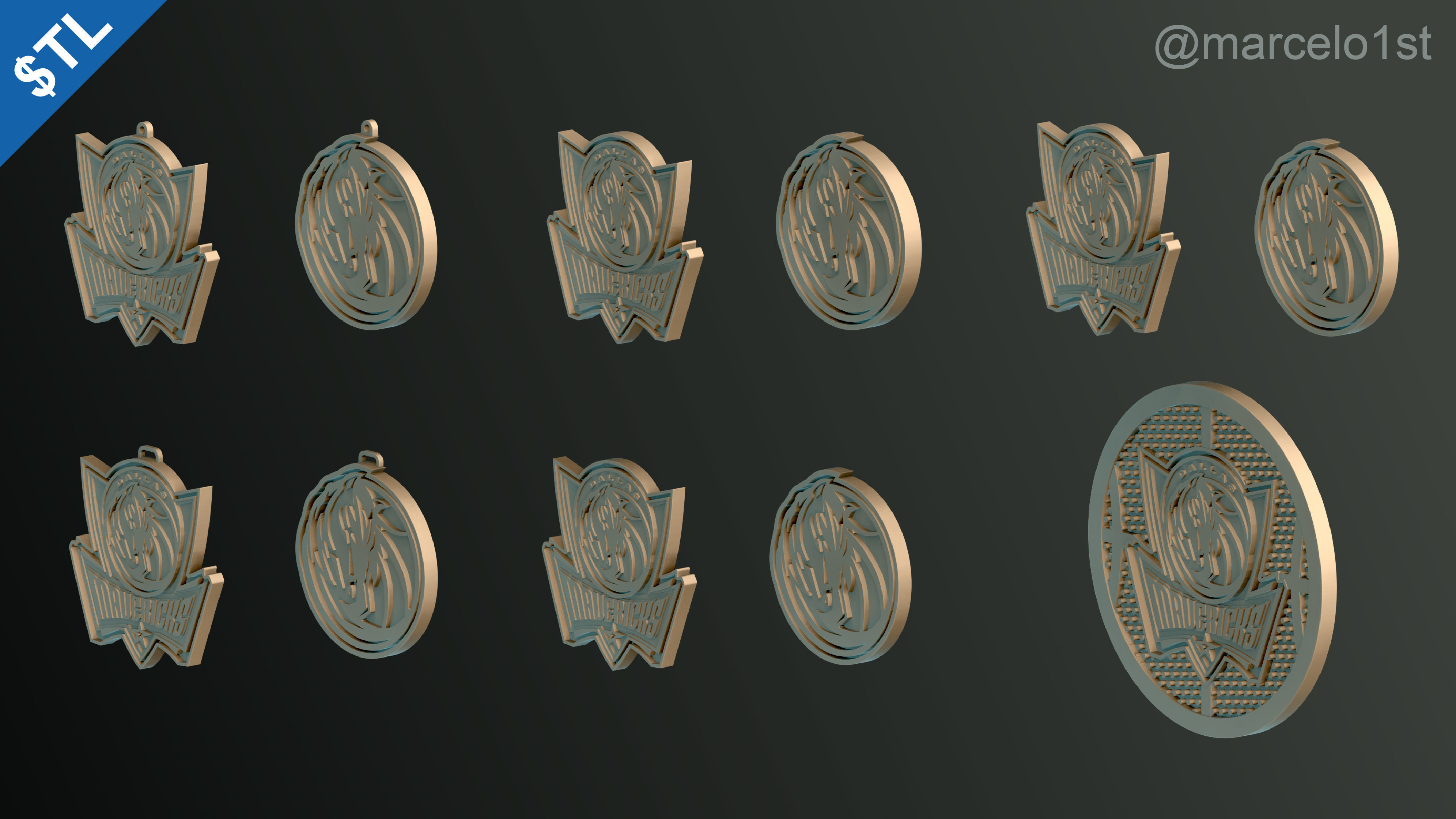 NBA SOUTHWEST - Dallas Mavericks Pack 3D print model_12