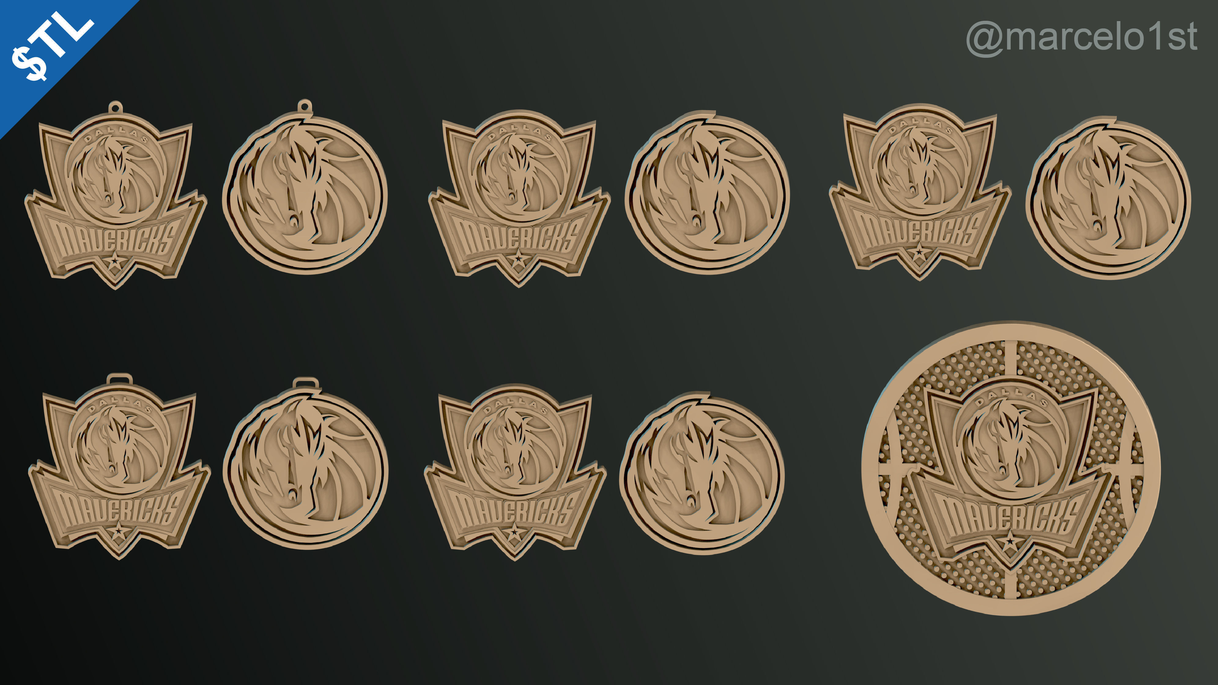 NBA SOUTHWEST - Dallas Mavericks Pack 3D print model_4