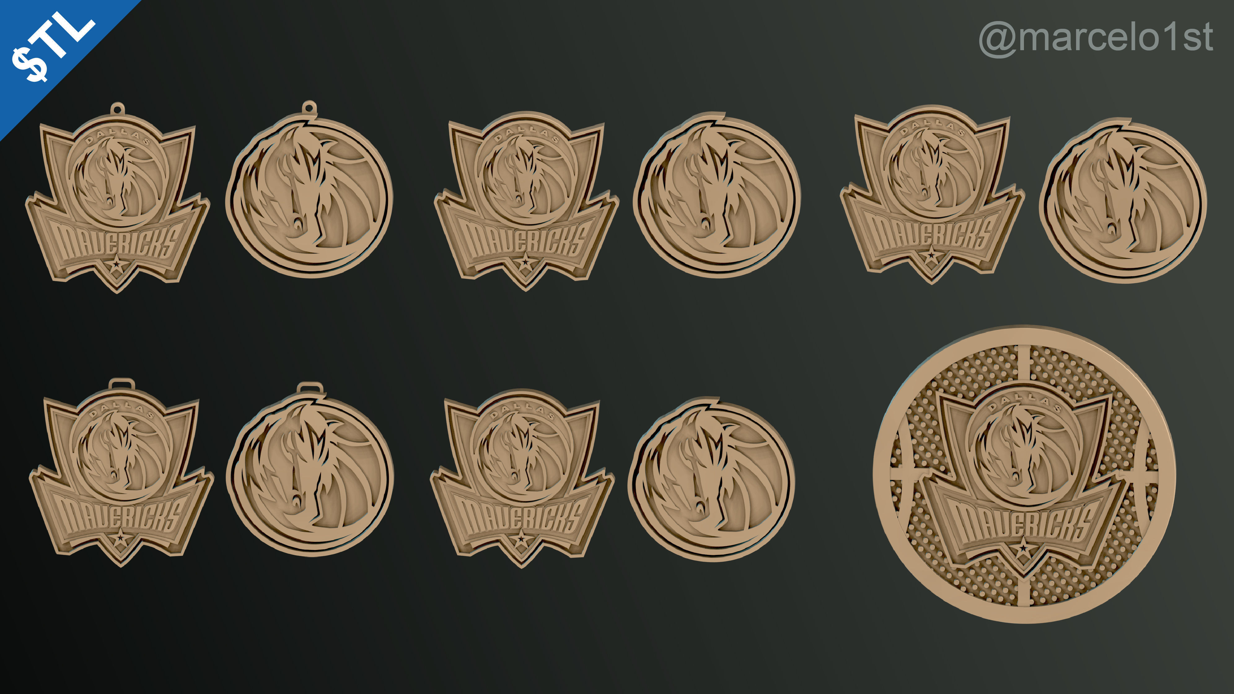 NBA SOUTHWEST - Dallas Mavericks Pack 3D print model_41