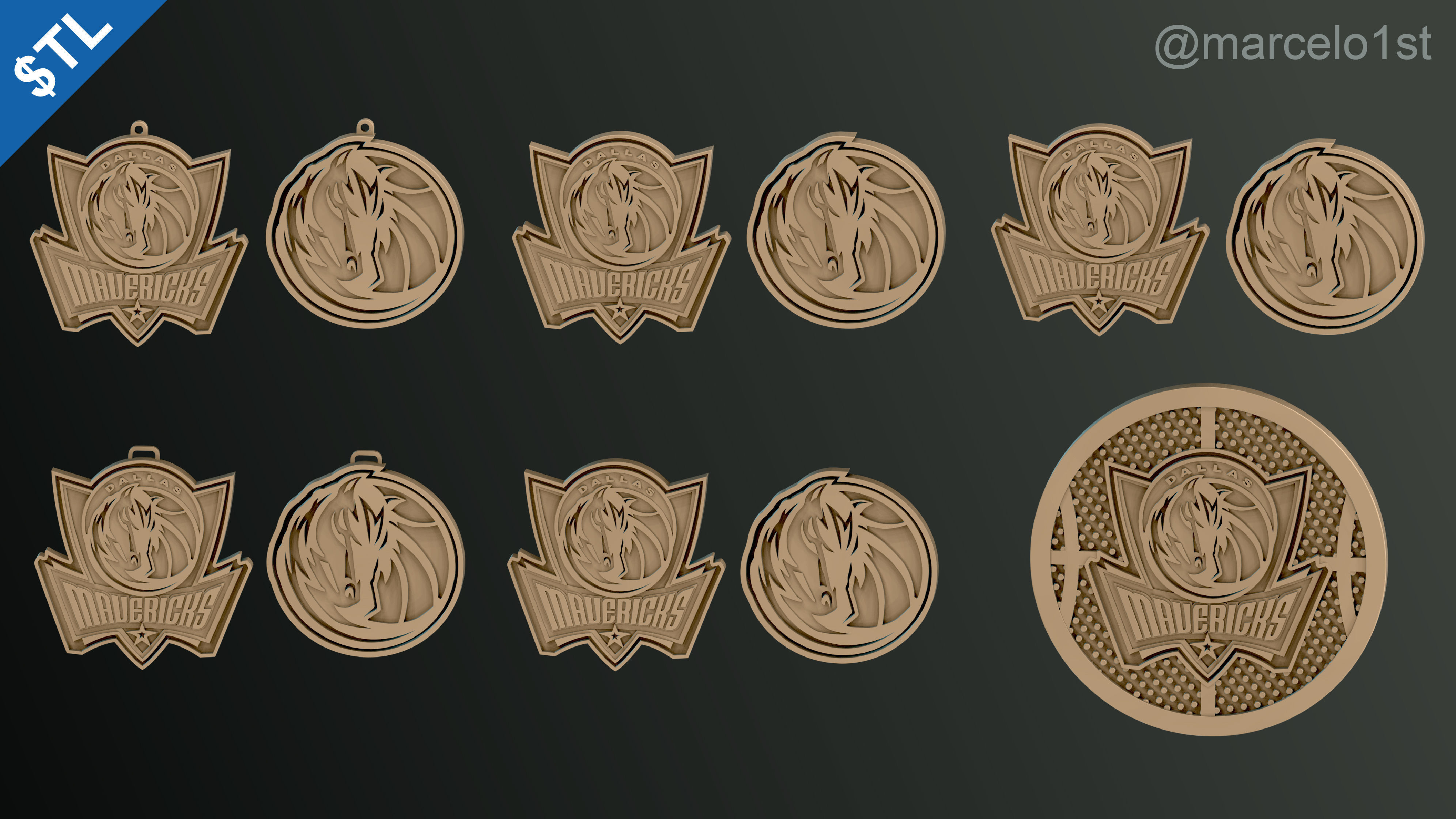 NBA SOUTHWEST - Dallas Mavericks Pack 3D print model_6