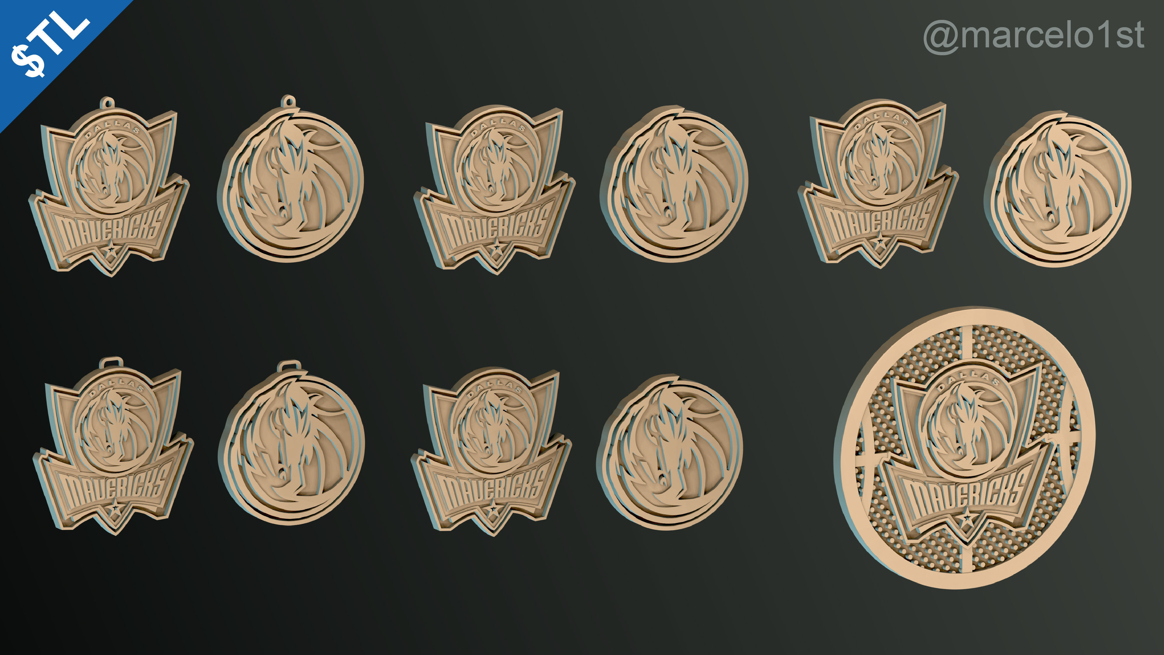 NBA SOUTHWEST - Dallas Mavericks Pack 3D print model_35