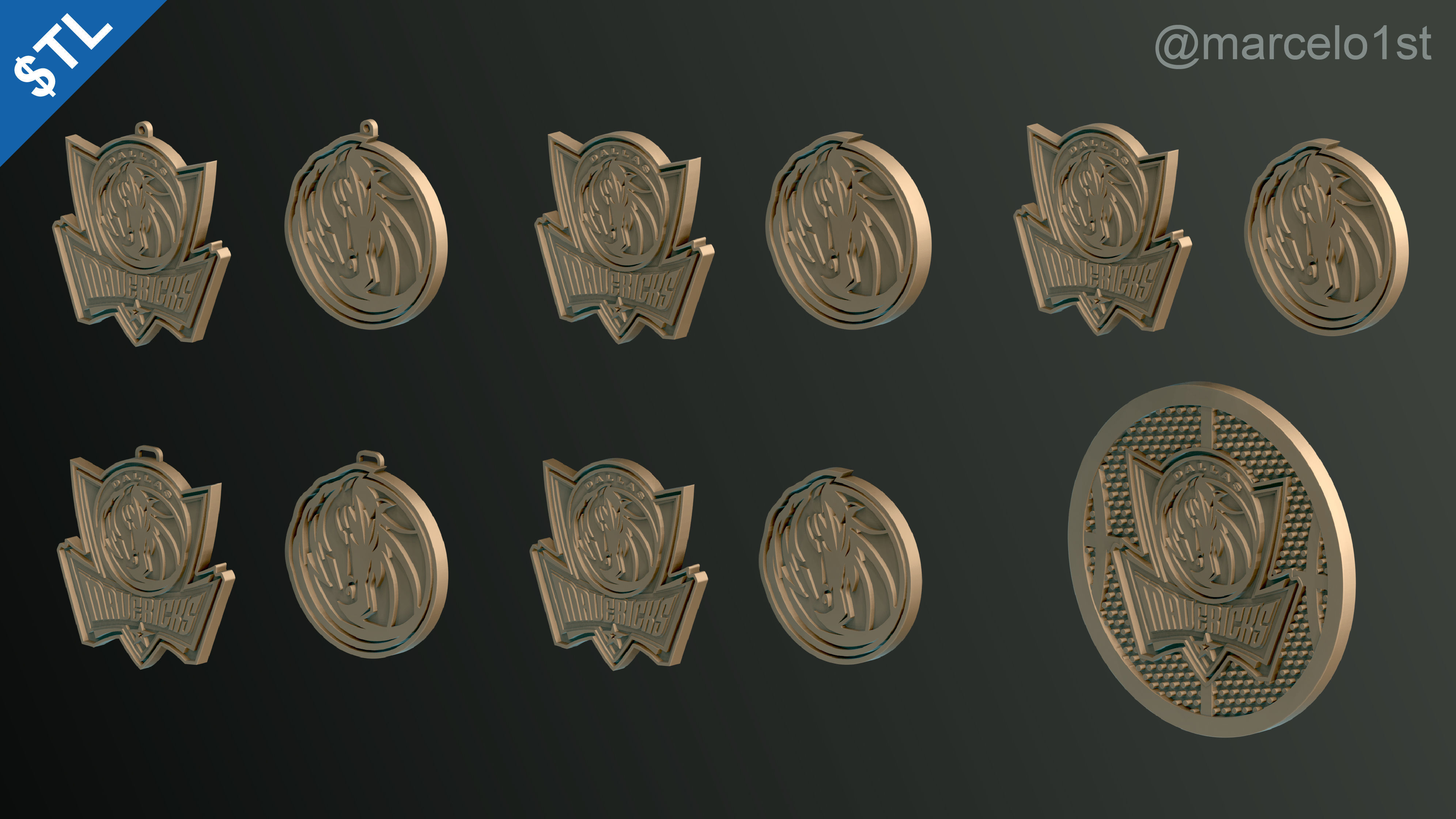 NBA SOUTHWEST - Dallas Mavericks Pack 3D print model_11
