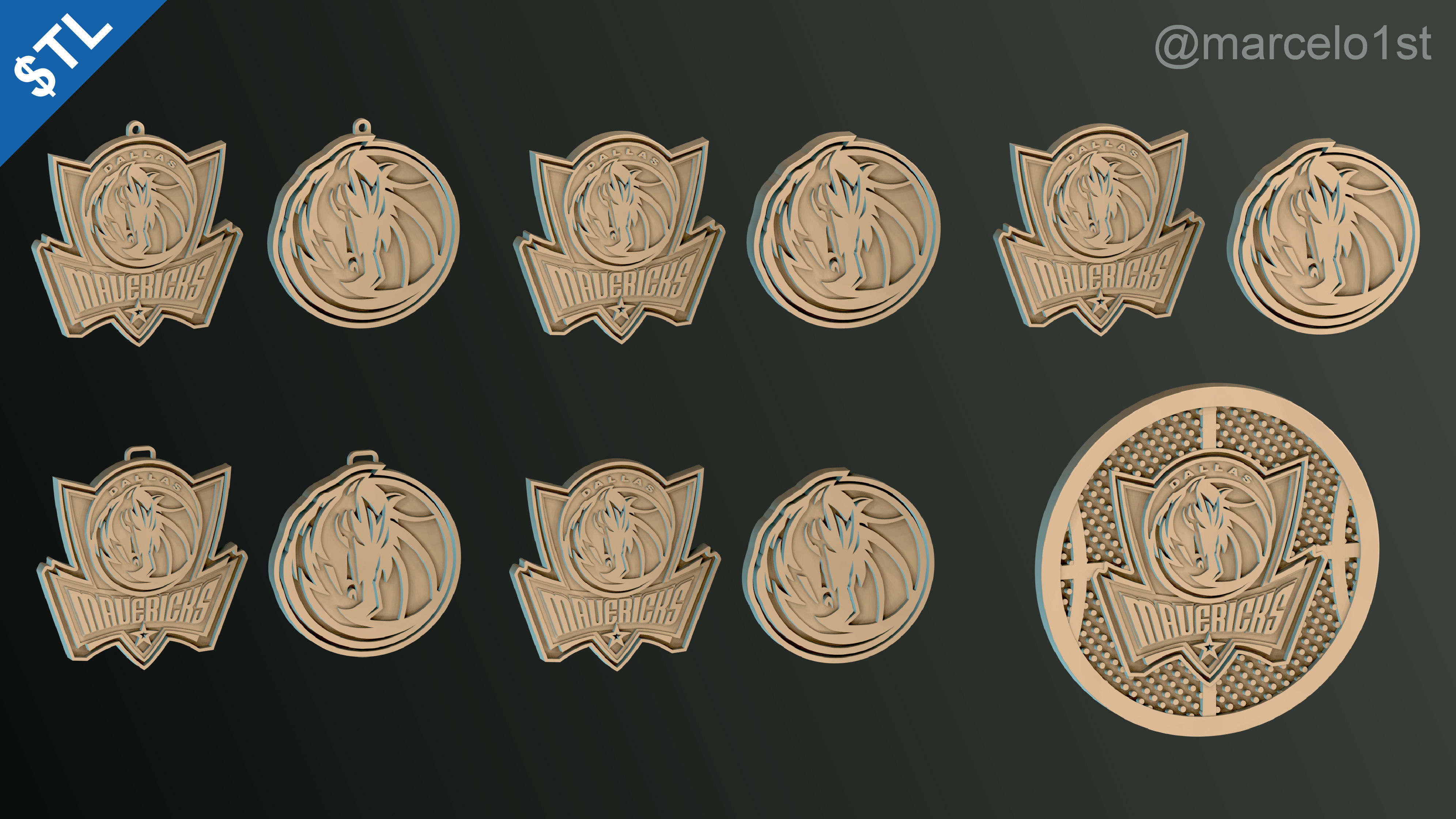 NBA SOUTHWEST - Dallas Mavericks Pack 3D print model_36