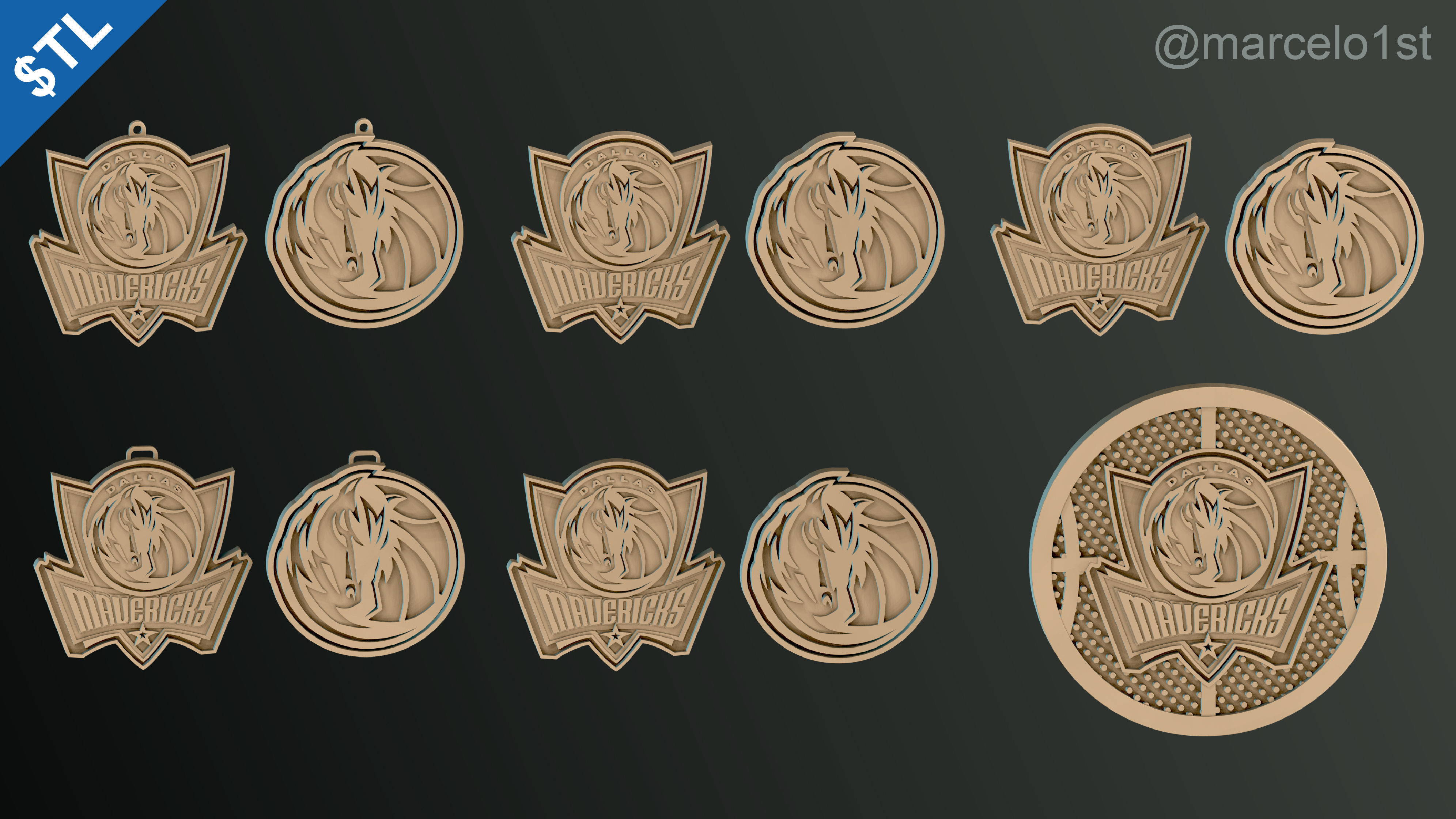 NBA SOUTHWEST - Dallas Mavericks Pack 3D print model_38