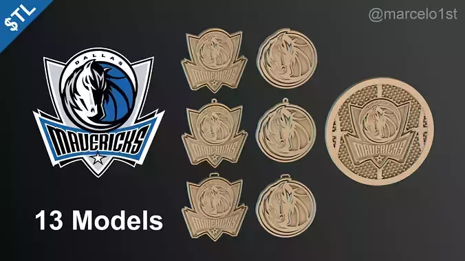 NBA SOUTHWEST - Dallas Mavericks Pack 3D print model