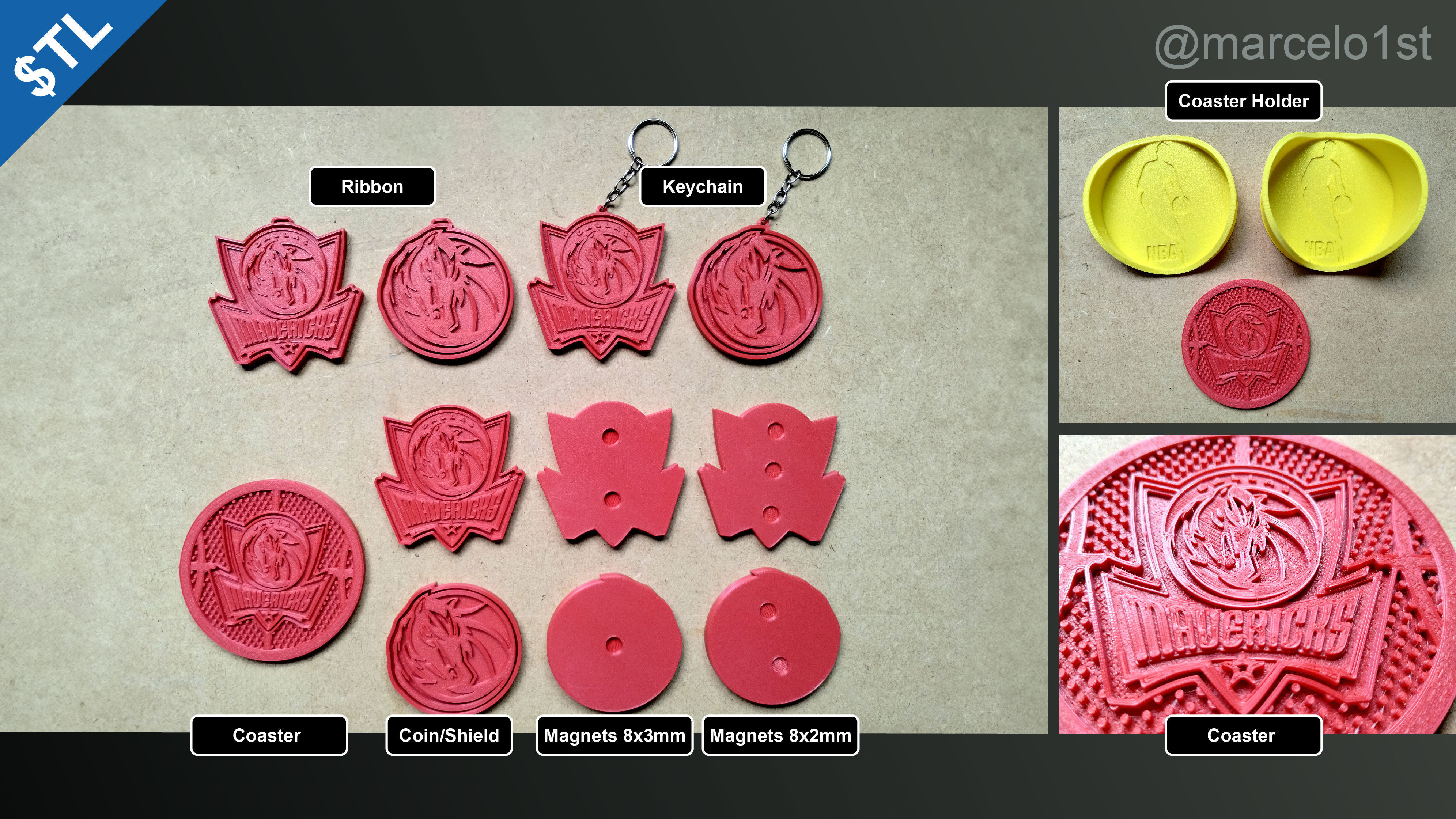 NBA SOUTHWEST - Dallas Mavericks Pack 3D print model_1