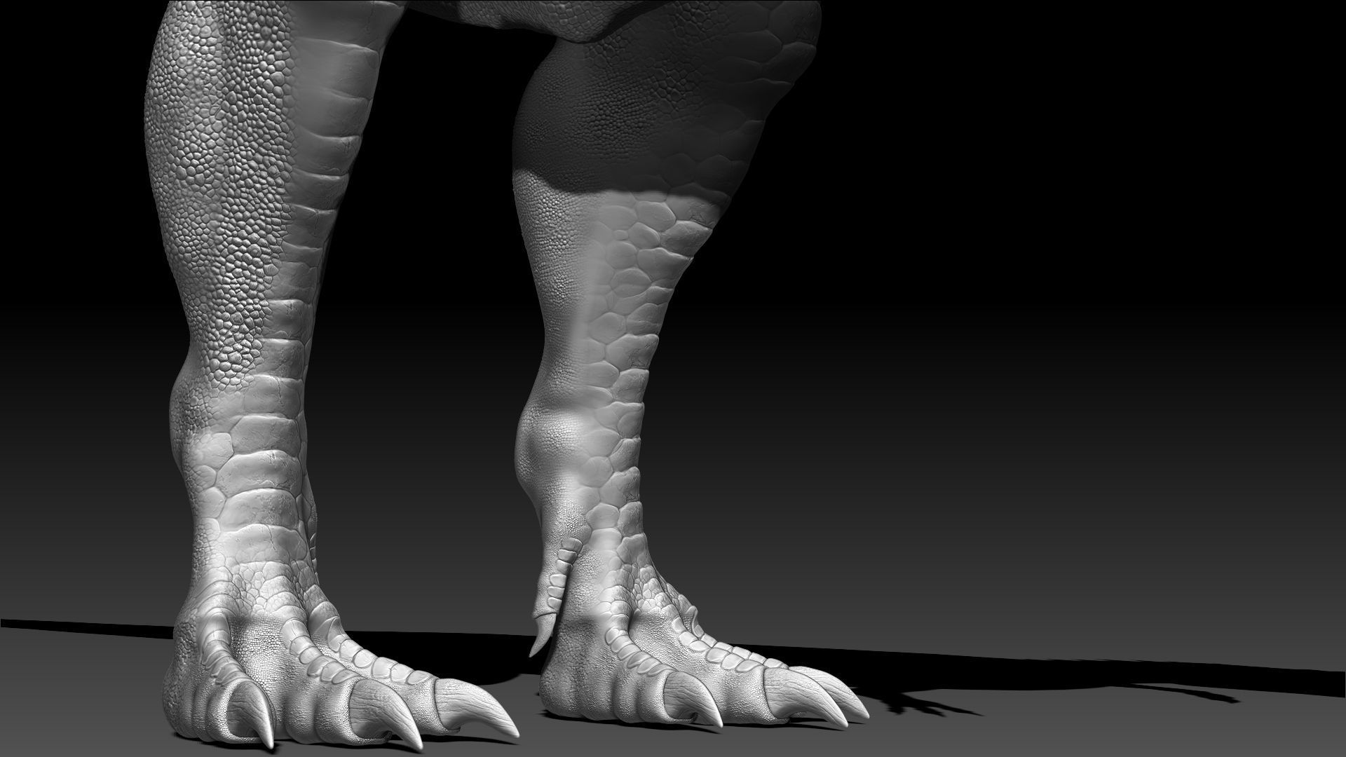 Dinosaur Carcharodontosaurus Sculpt Project 3D model_7