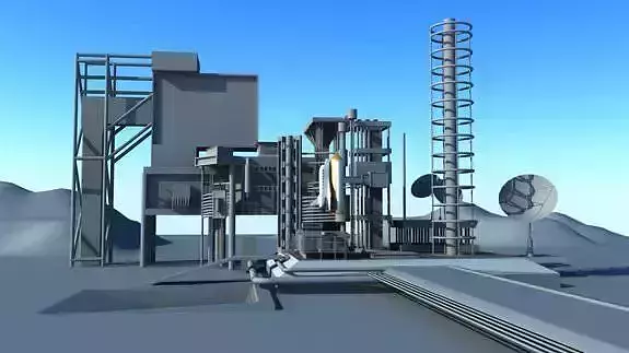 Center of Rocket launch Free low-poly 3D model