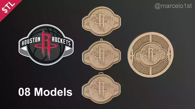 NBA SOUTHWEST - Houston Rockets Pack 3D print model