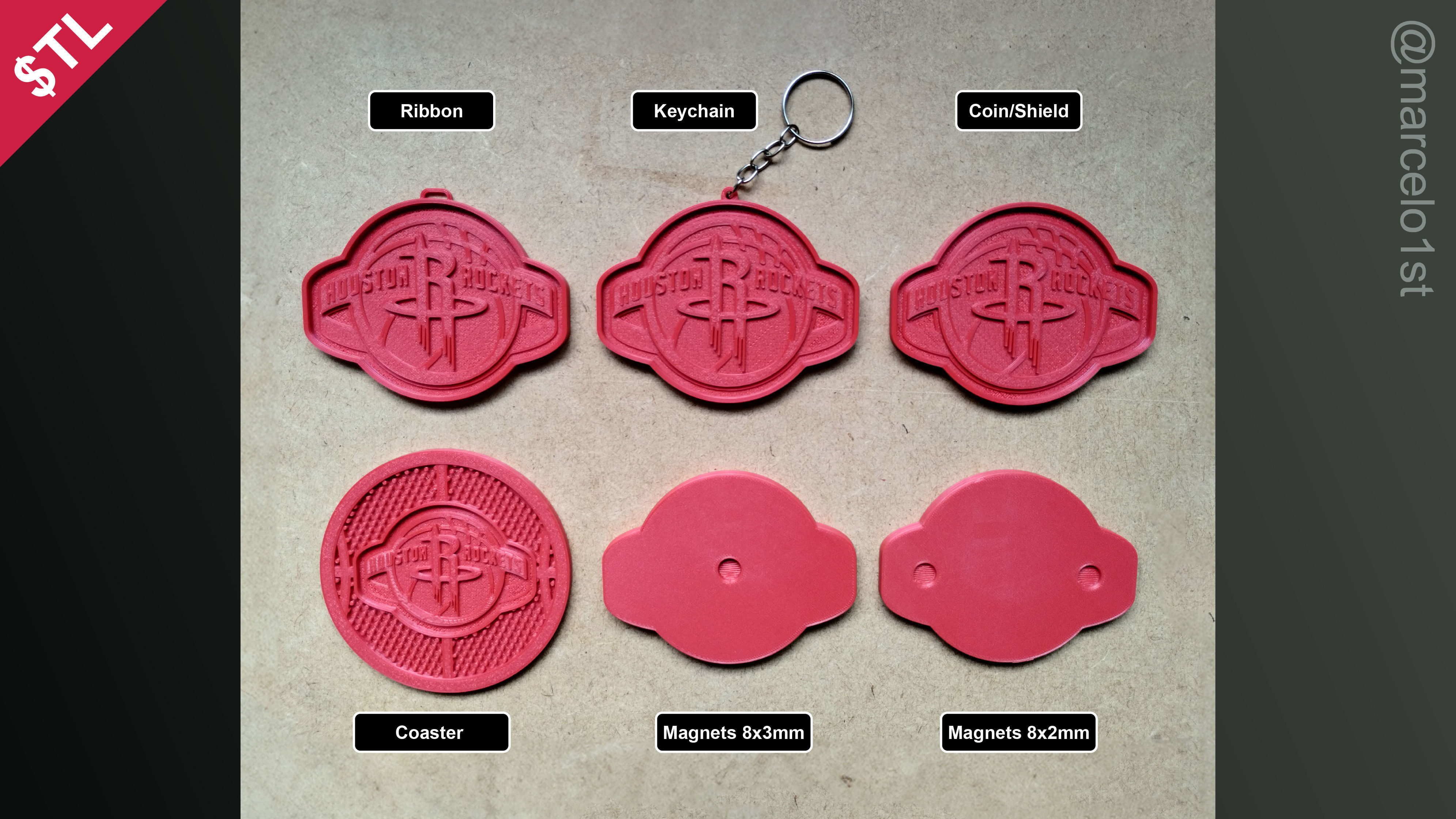 NBA SOUTHWEST - Houston Rockets Pack 3D print model_1