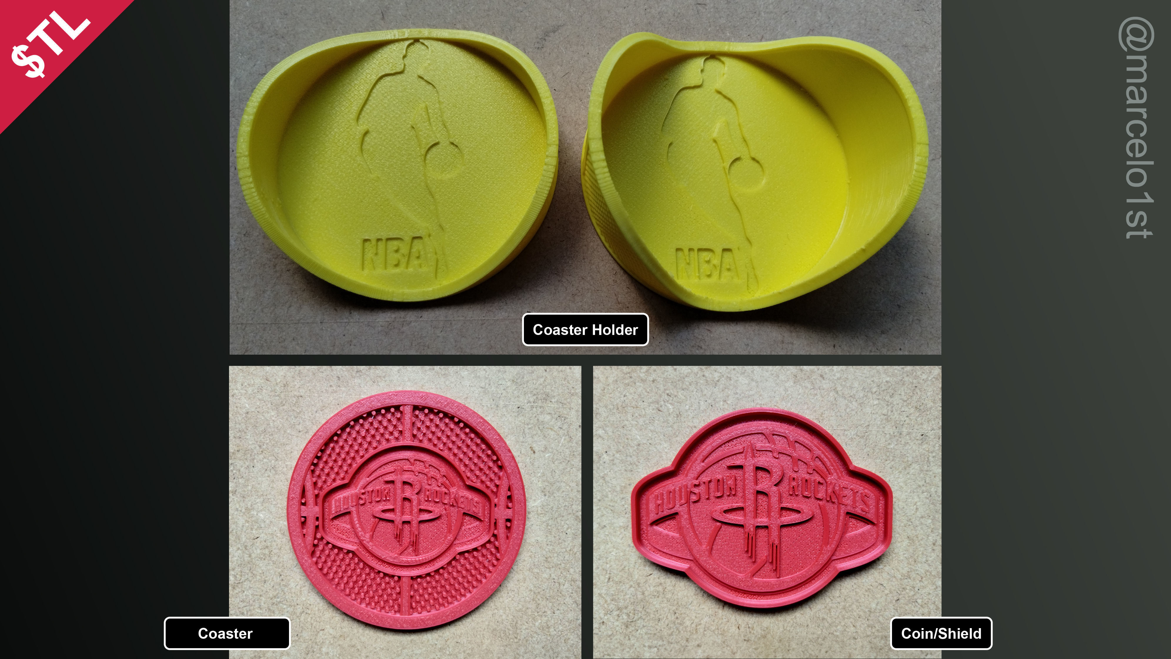 NBA SOUTHWEST - Houston Rockets Pack 3D print model_2