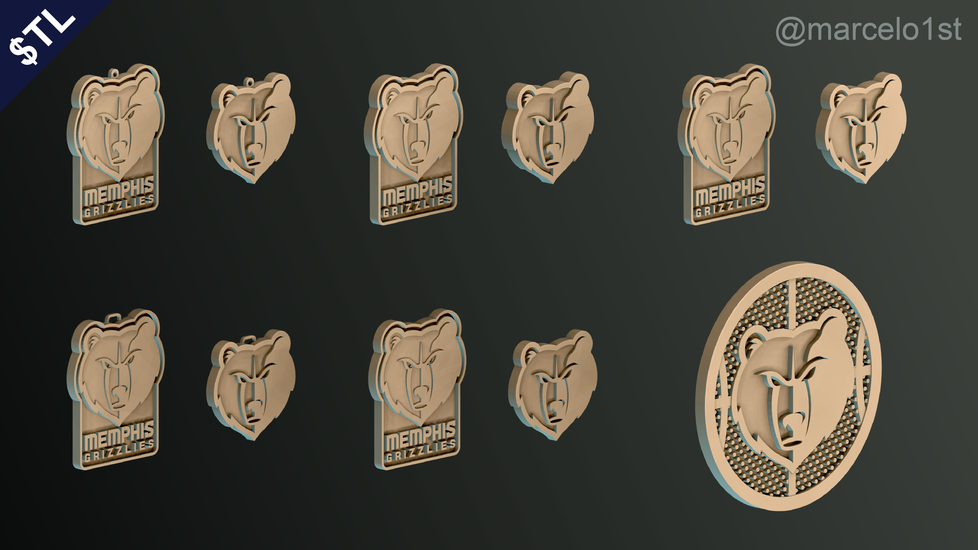 NBA SOUTHWEST - Memphis Grizzlies Pack 3D print model_33