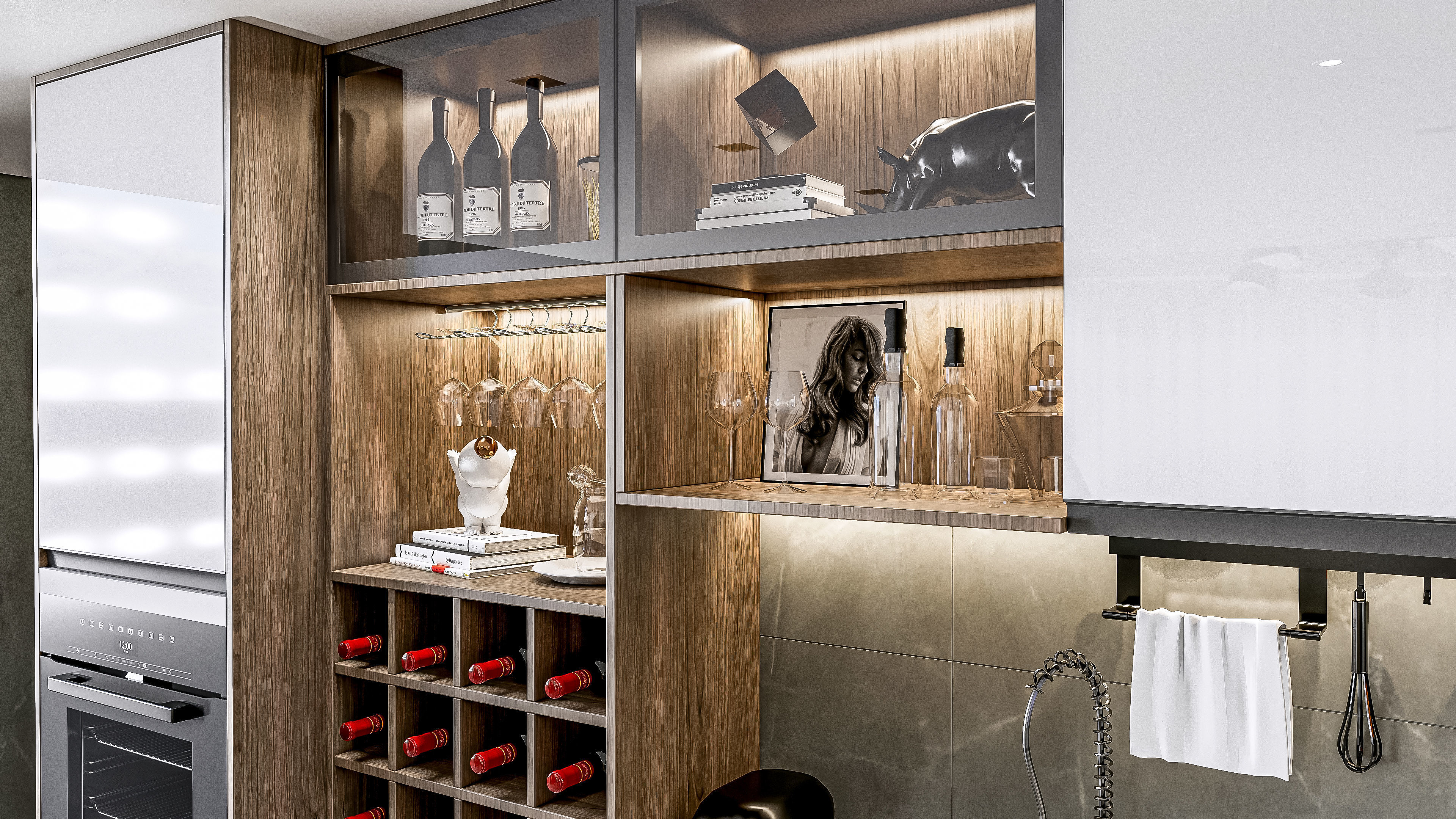 Kitchen Modern interior 0056 3D model_17