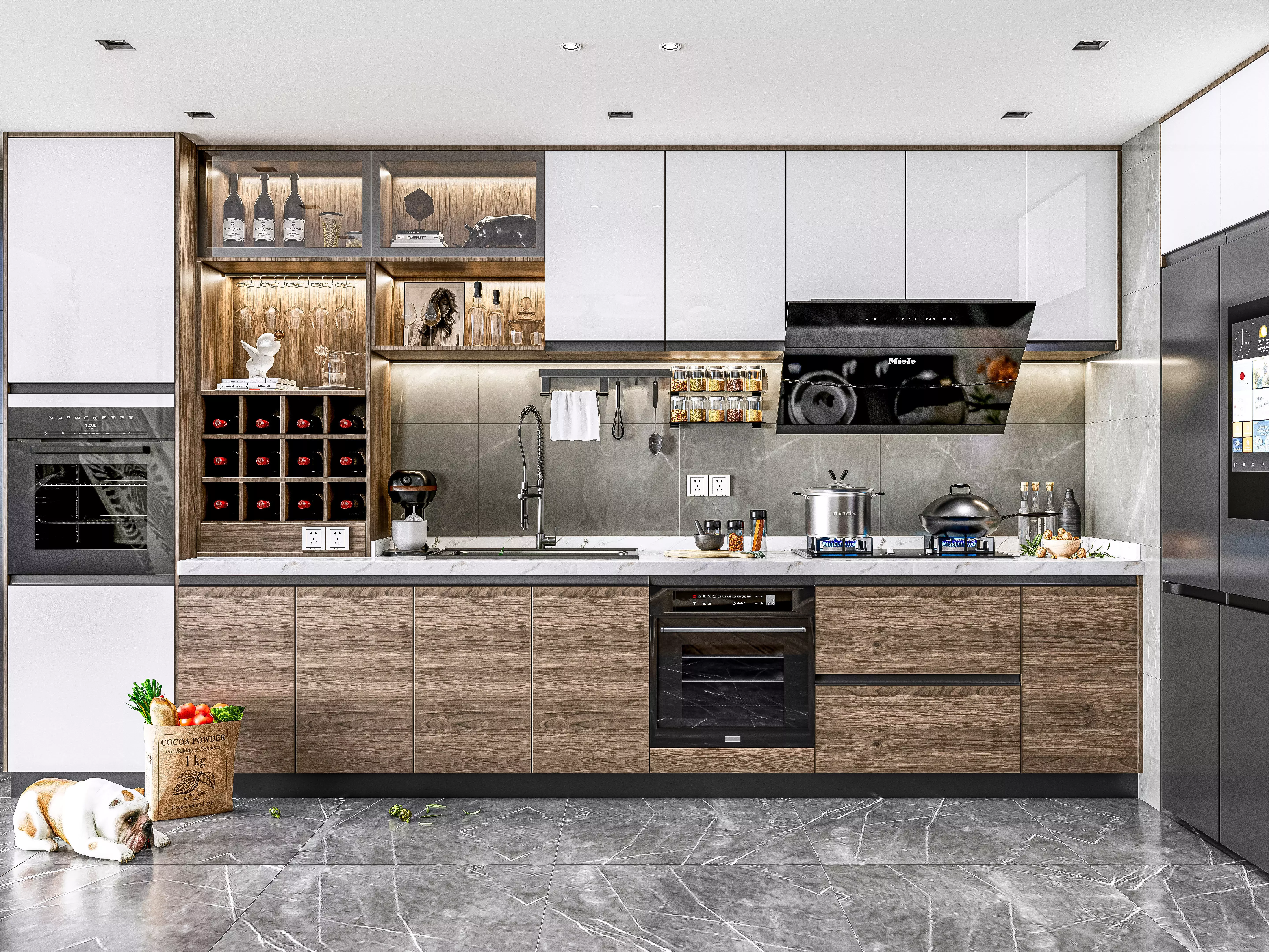 Kitchen Modern interior 0056 3D model_0