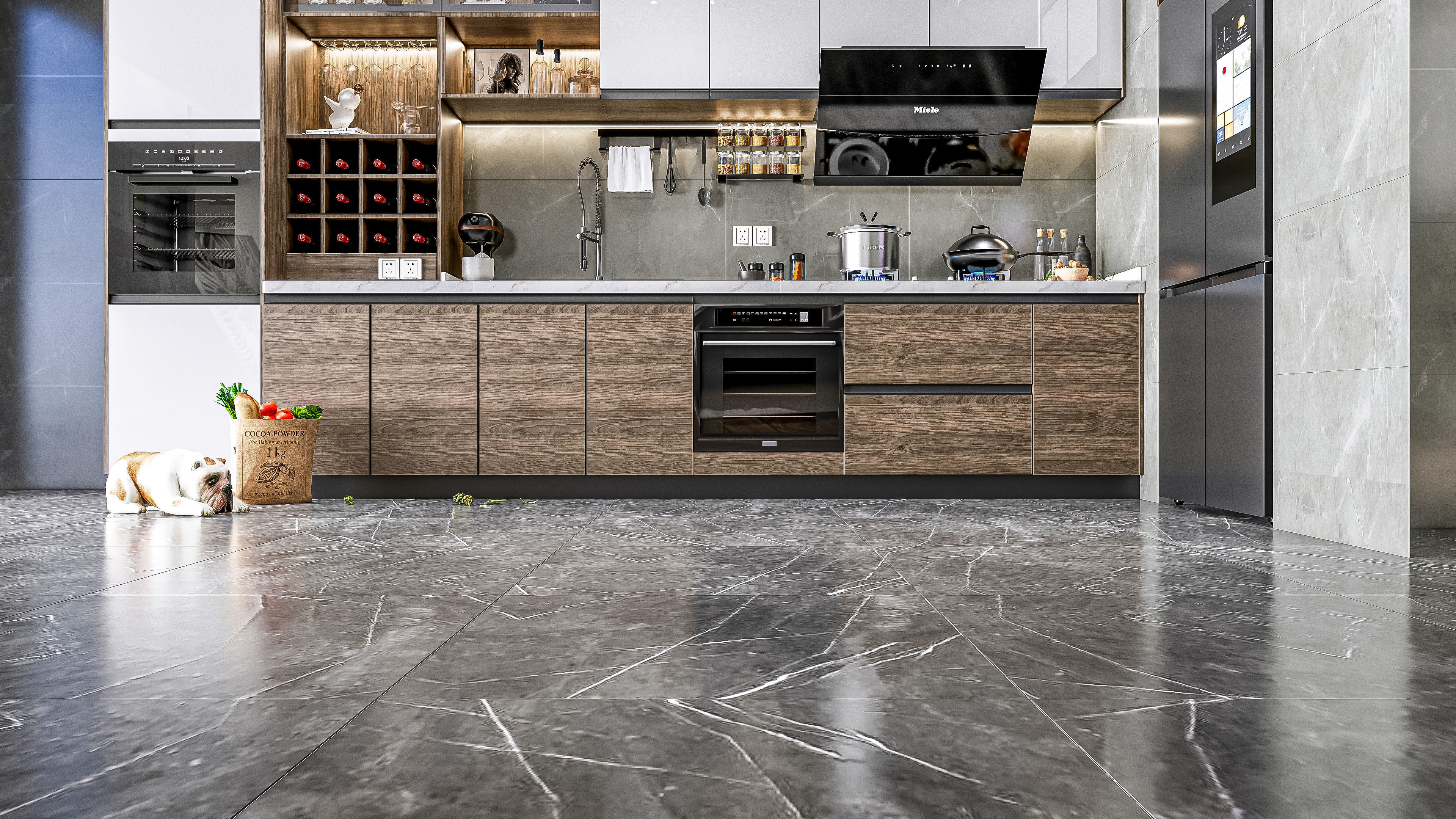 Kitchen Modern interior 0056 3D model_3