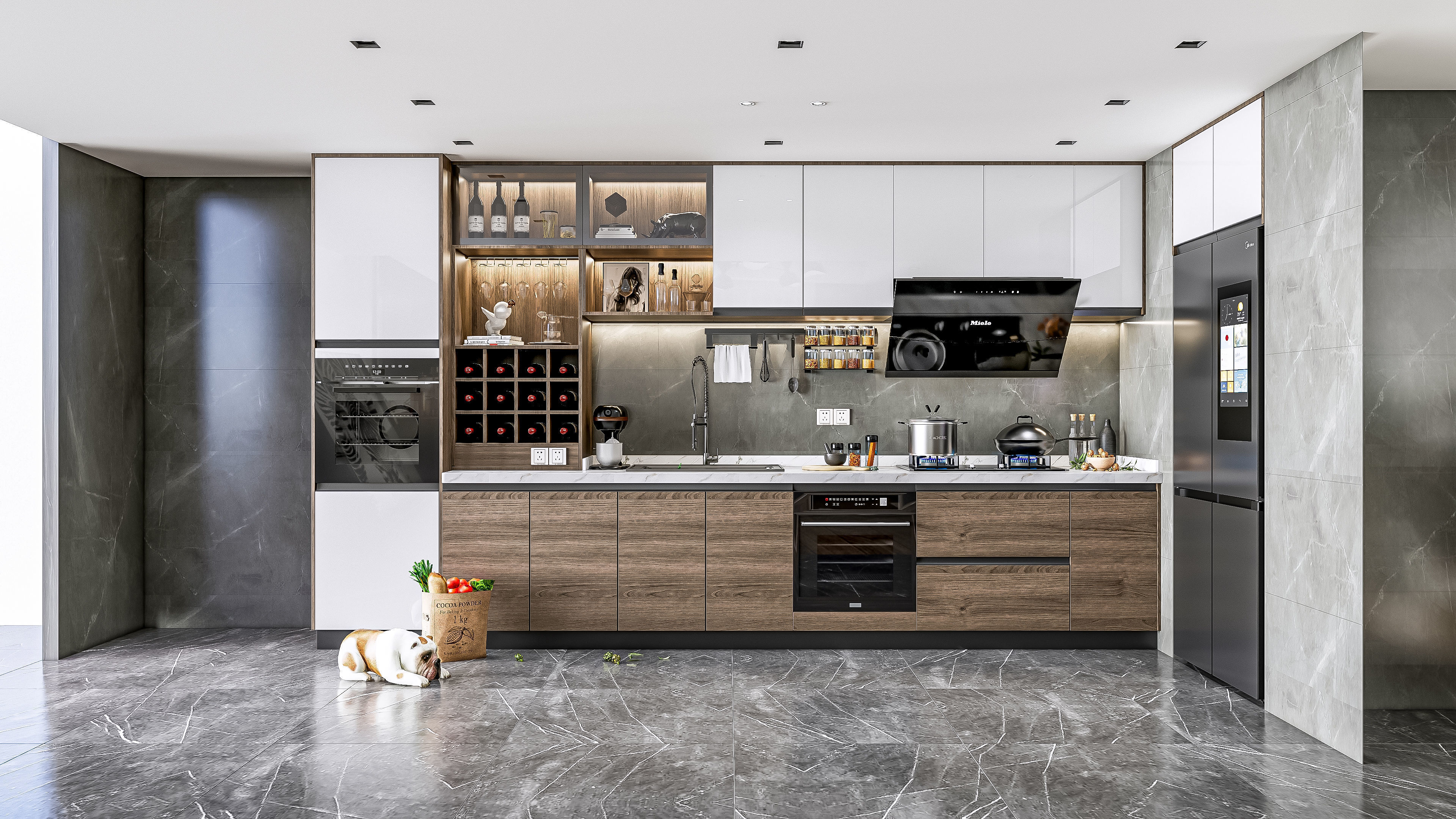 Kitchen Modern interior 0056 3D model_2