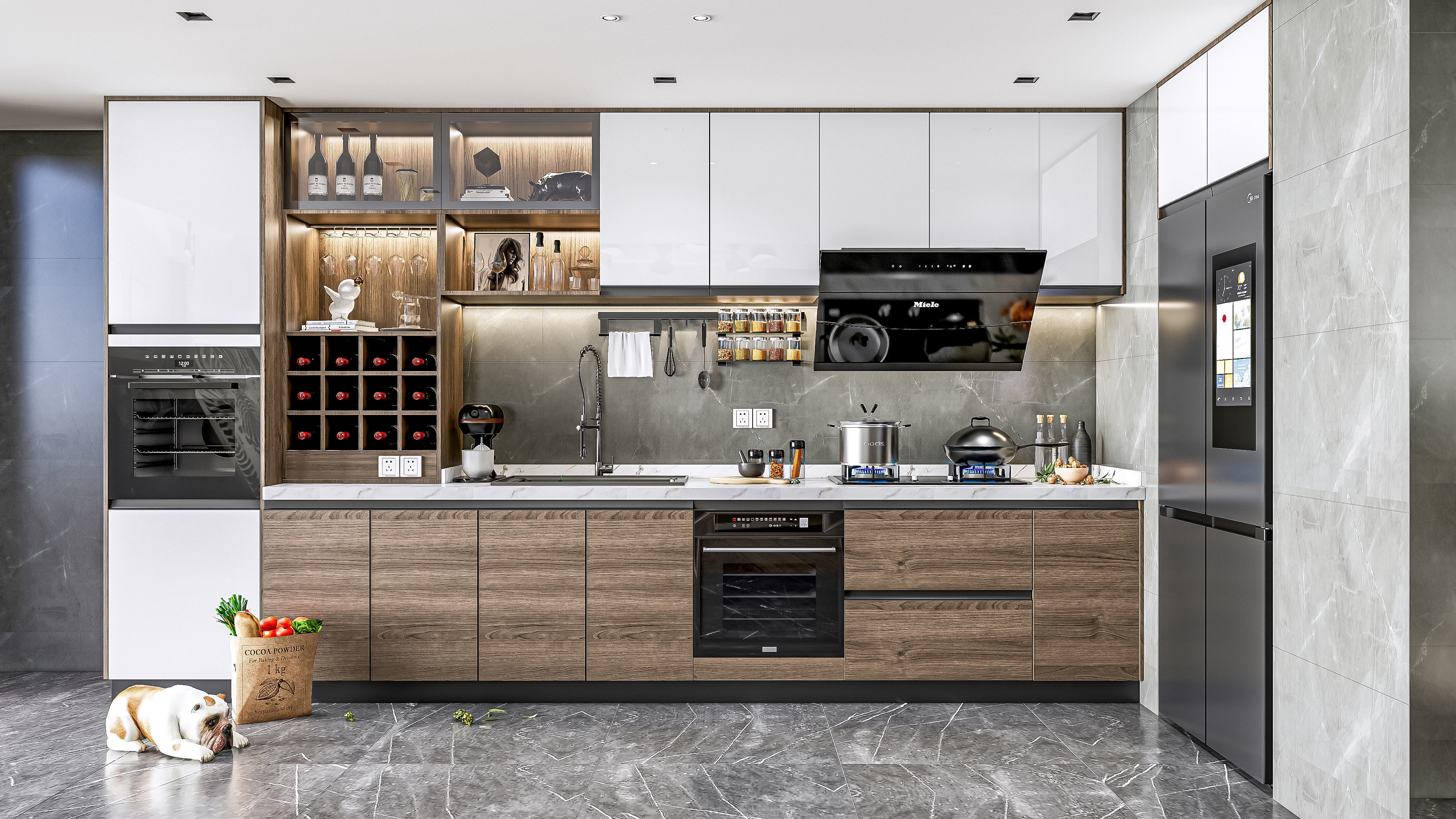 Kitchen Modern interior 0056 3D model_1