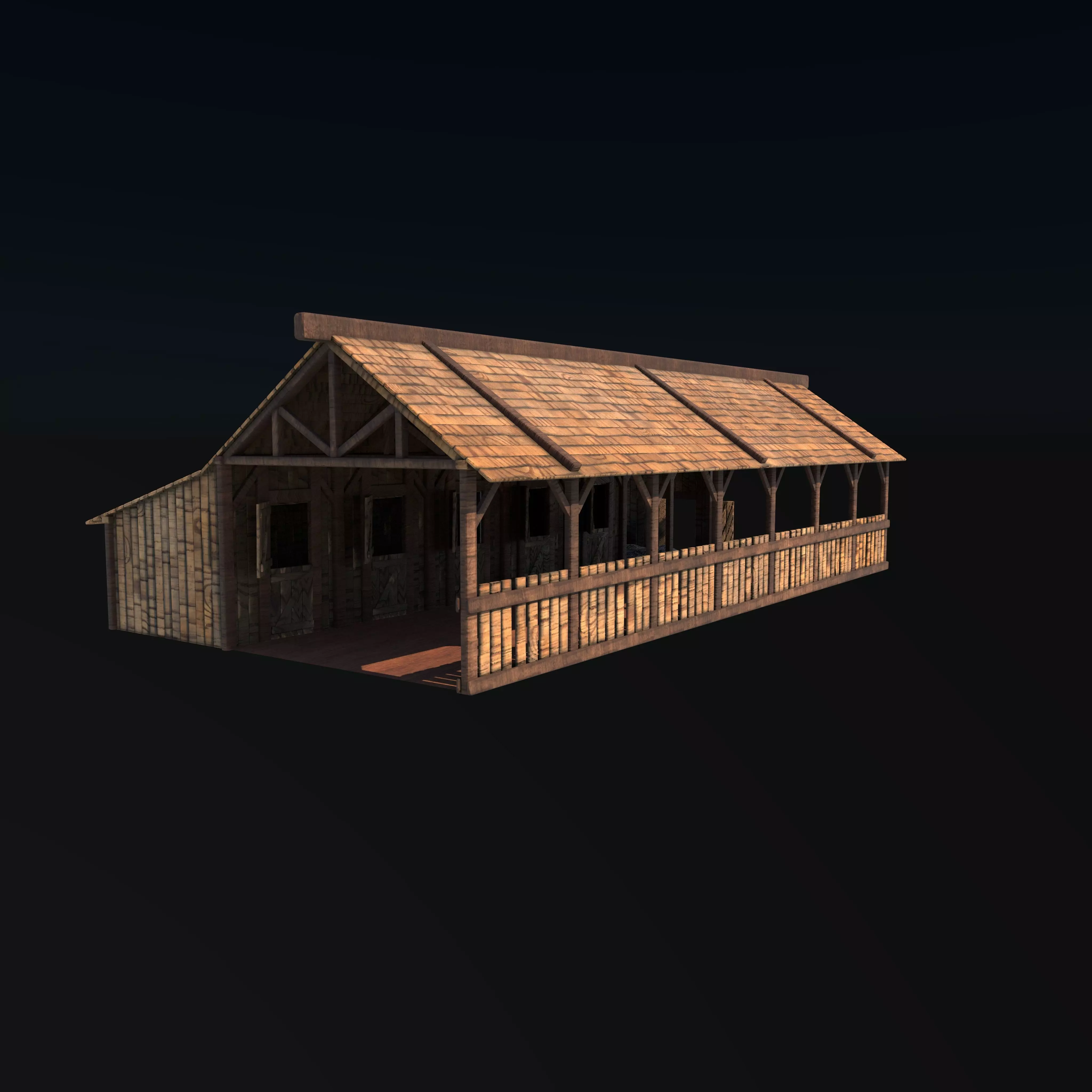 Wooden House 3D model