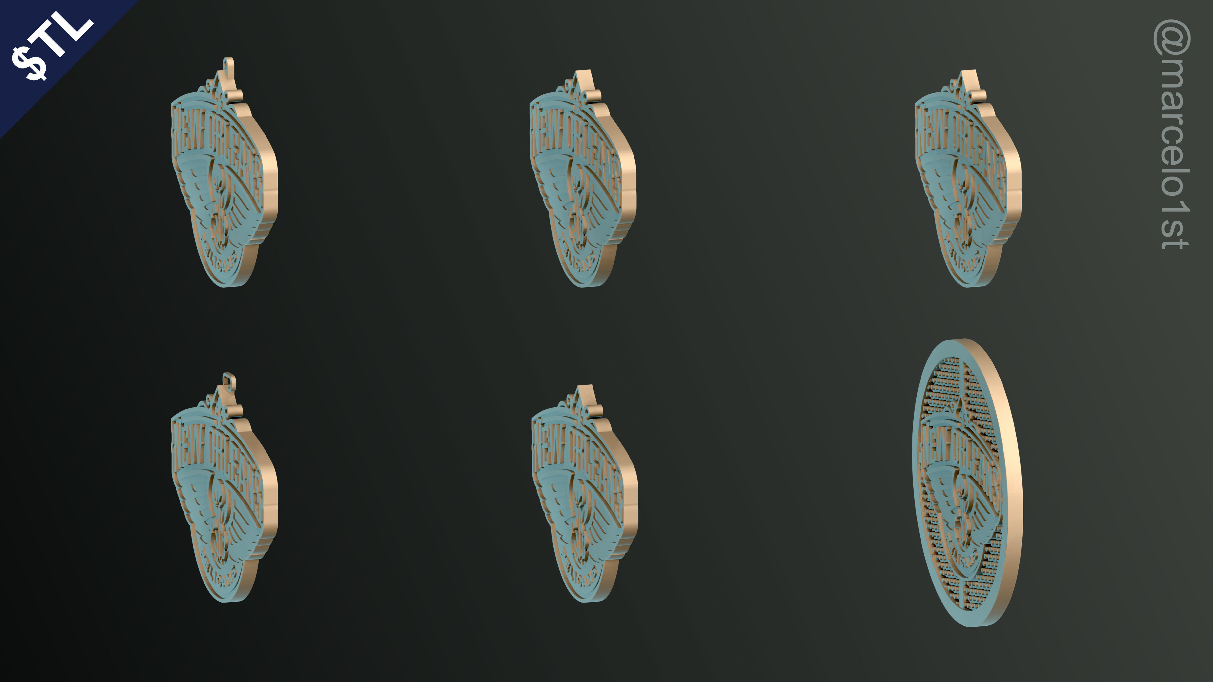 NBA SOUTHWEST - New Orleans Pelicans Pack 3D print model_14