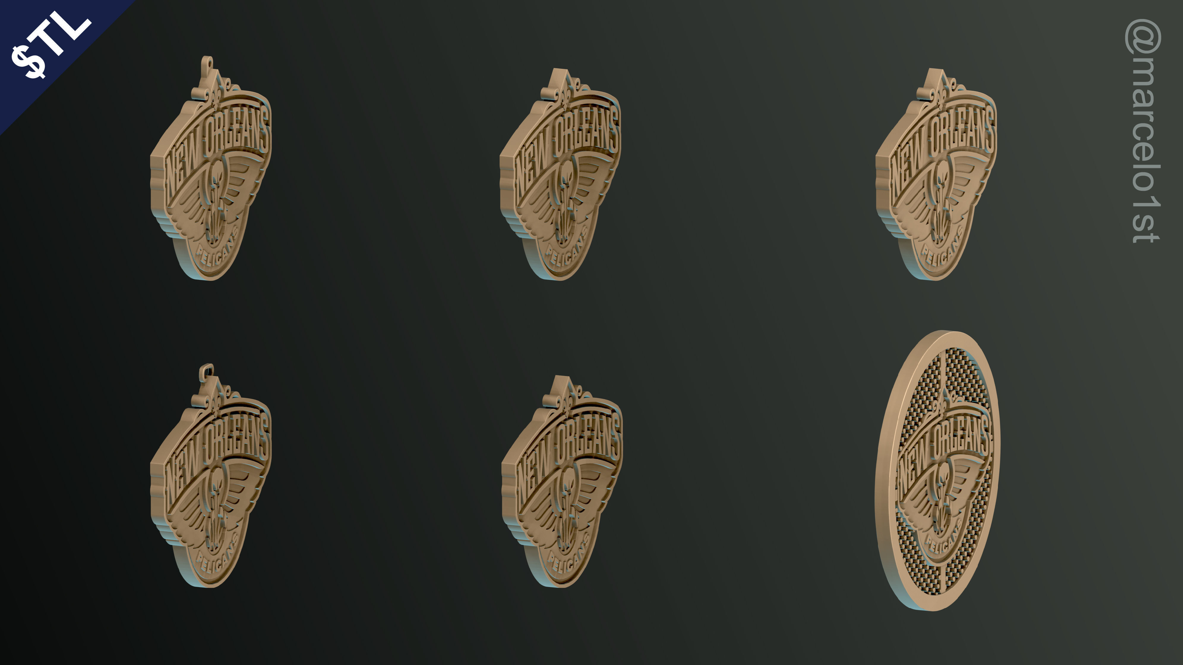 NBA SOUTHWEST - New Orleans Pelicans Pack 3D print model_31