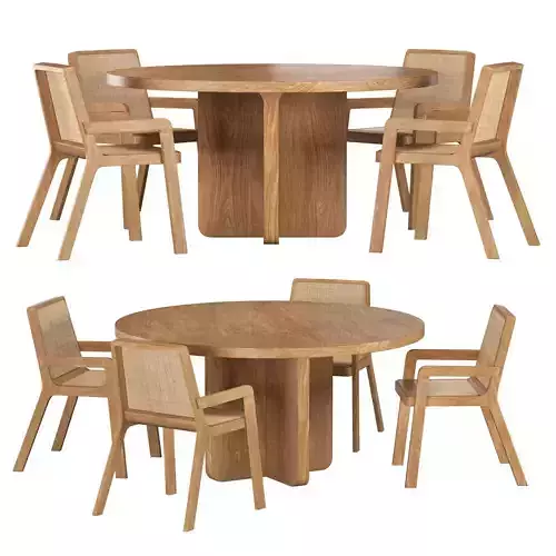 SANTIAGO ROUND DINING SET