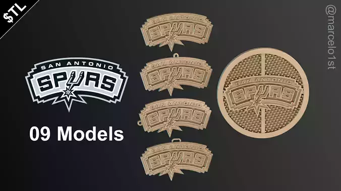 NBA SOUTHWEST - San Antonio Spurs Pack 3D print model