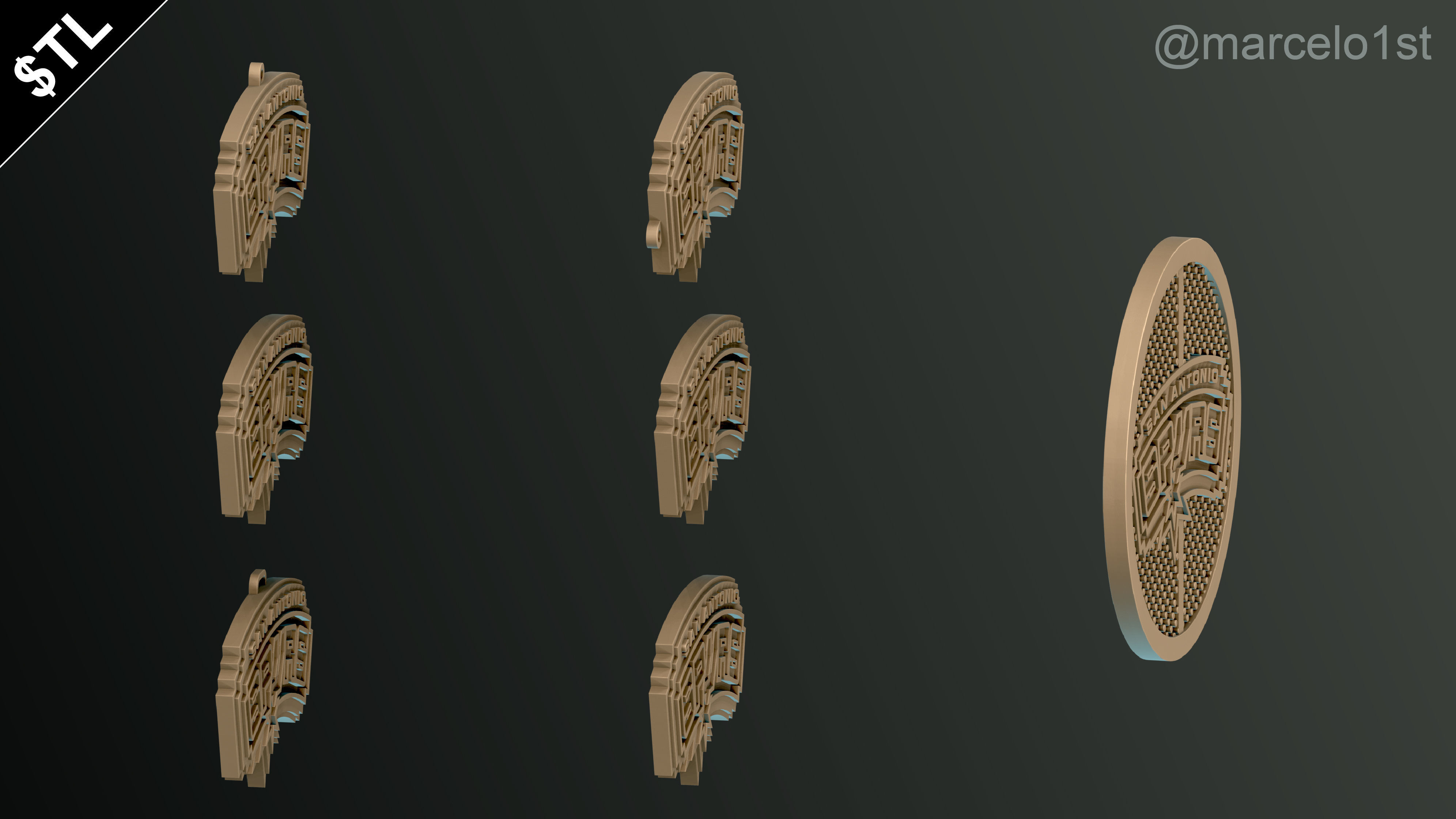 NBA SOUTHWEST - San Antonio Spurs Pack 3D print model_30