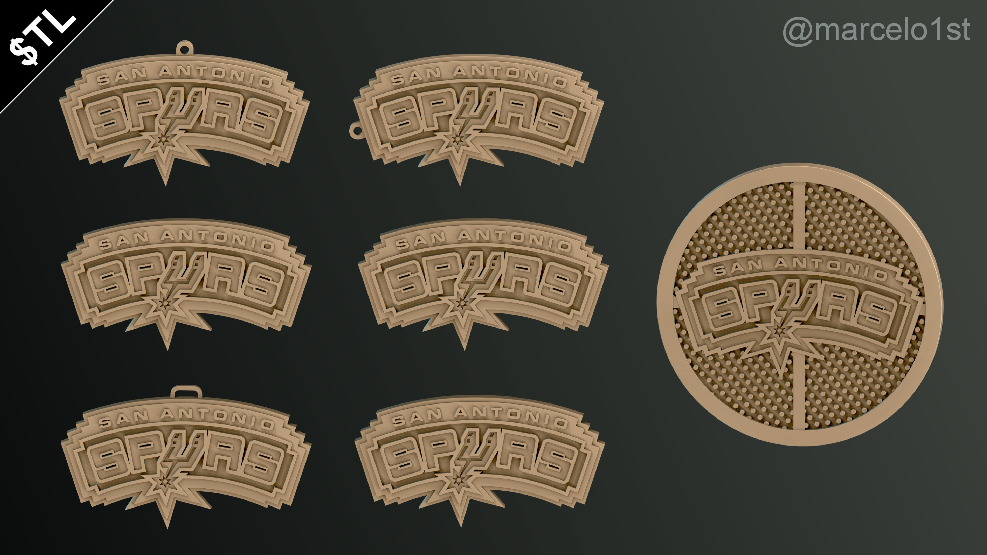 NBA SOUTHWEST - San Antonio Spurs Pack 3D print model_41