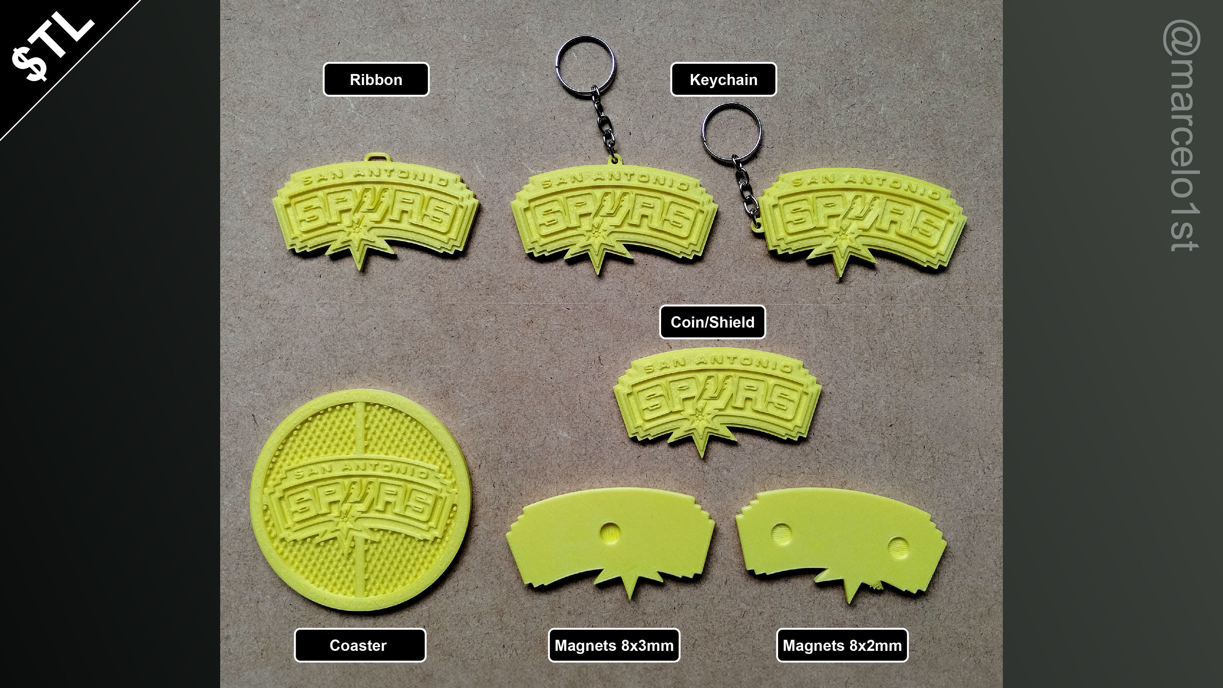 NBA SOUTHWEST - San Antonio Spurs Pack 3D print model_1