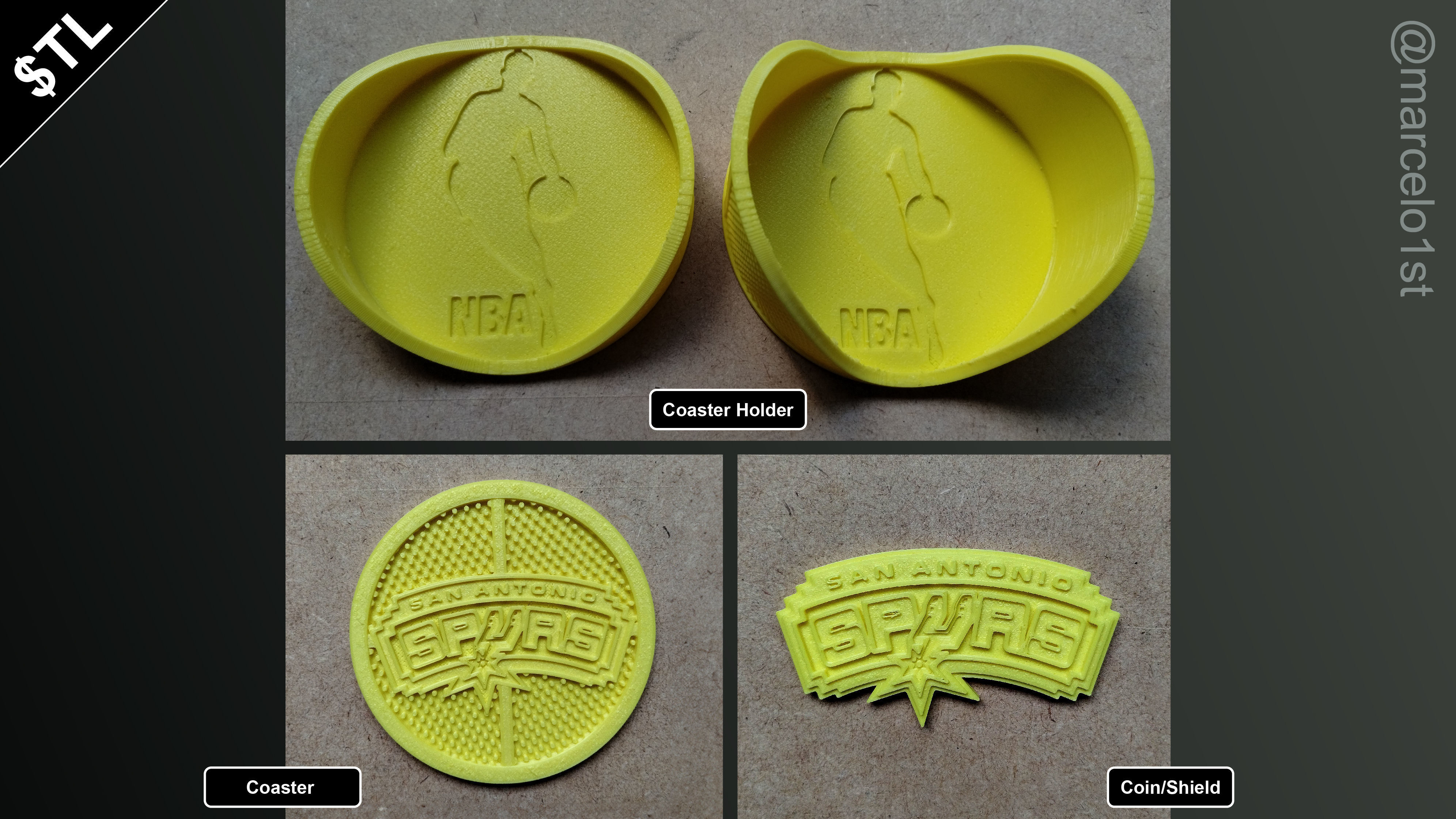 NBA SOUTHWEST - San Antonio Spurs Pack 3D print model_2