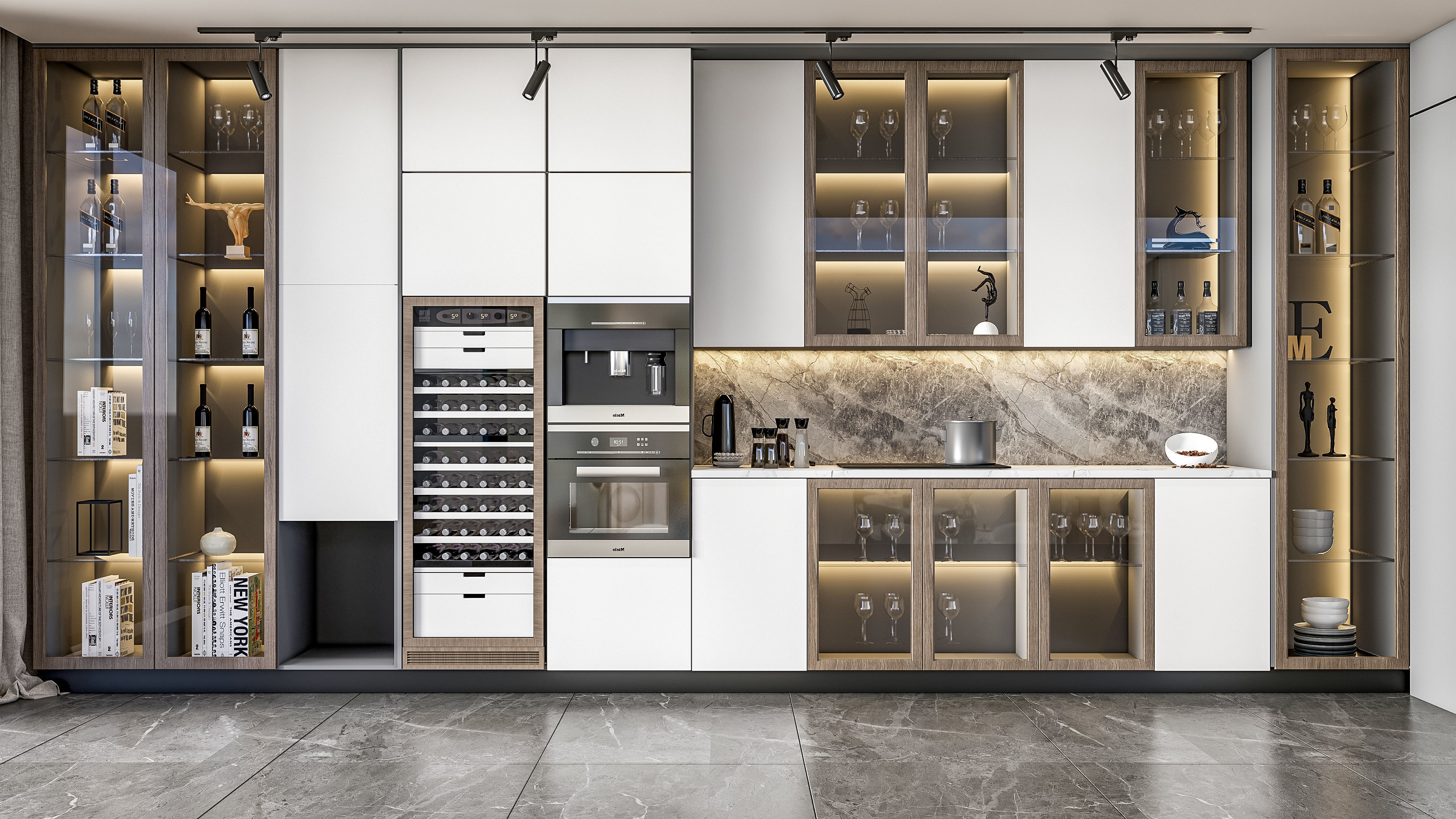 Kitchen Modern interior  0057 3D model_13