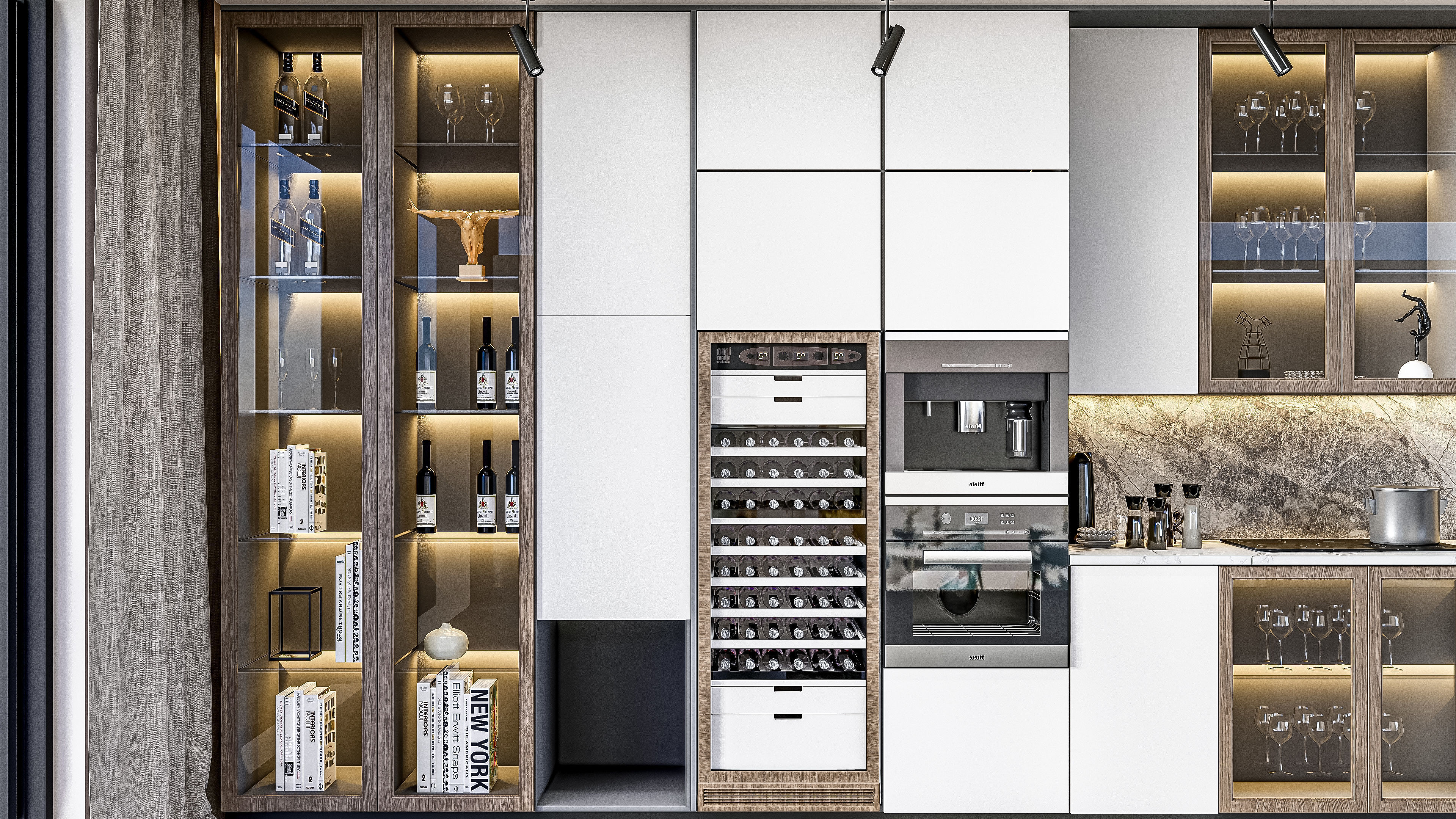 Kitchen Modern interior  0057 3D model_18