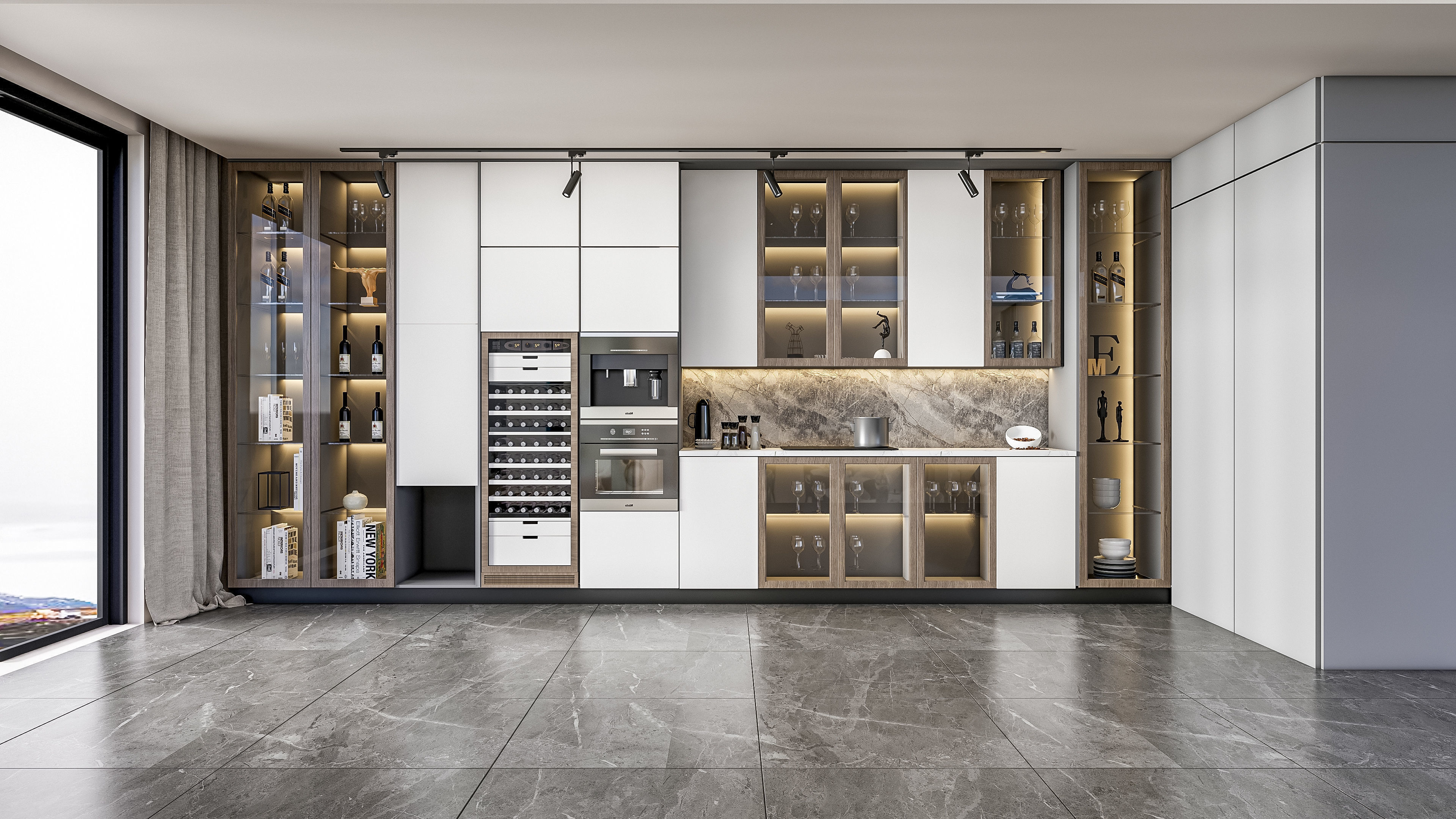 Kitchen Modern interior  0057 3D model_15