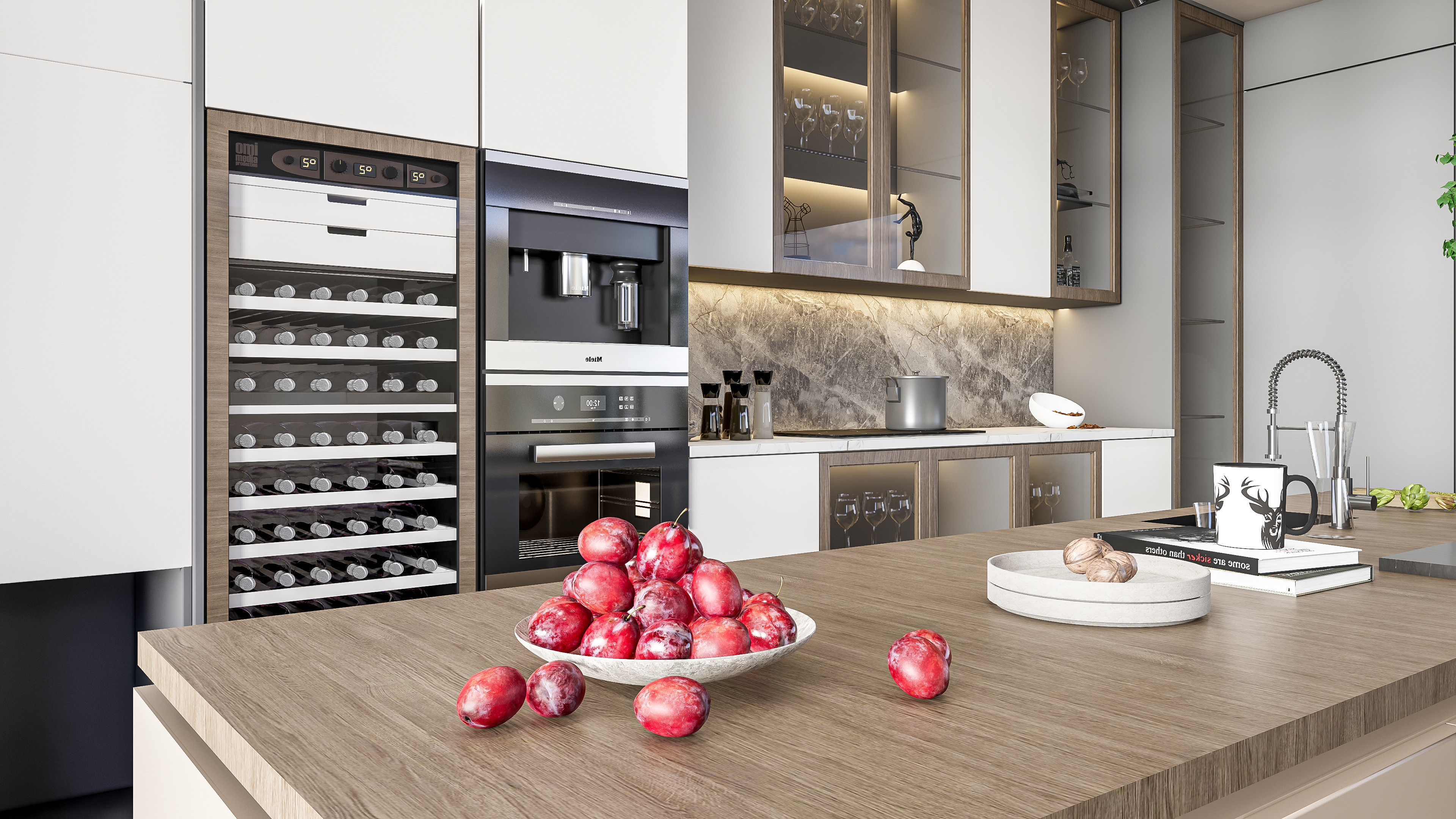 Kitchen Modern interior  0057 3D model_11