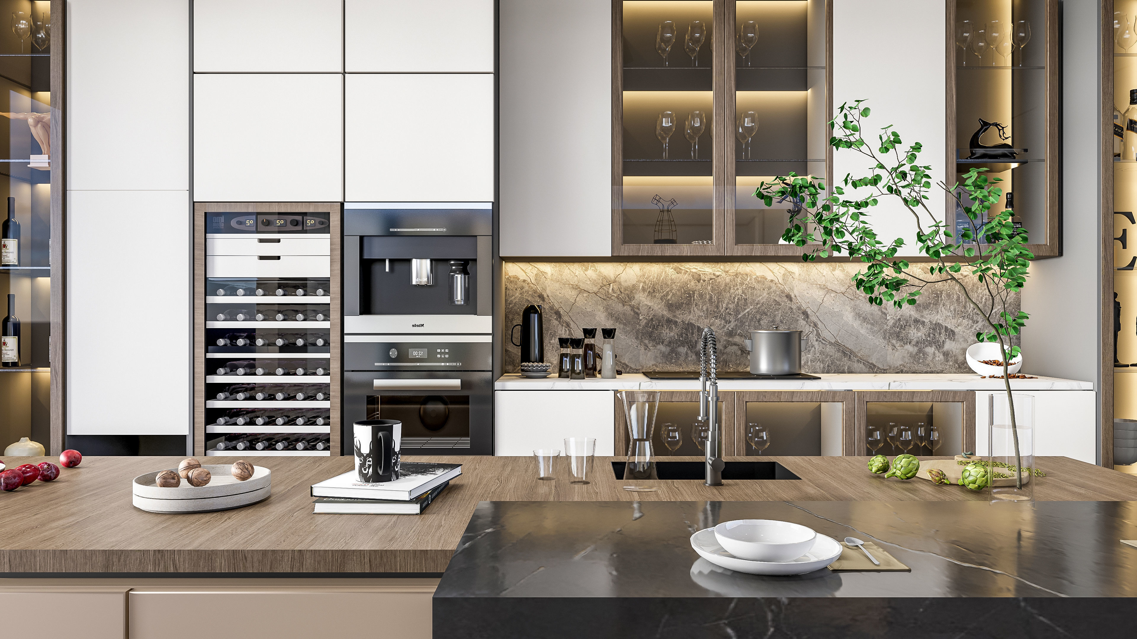 Kitchen Modern interior  0057 3D model_12